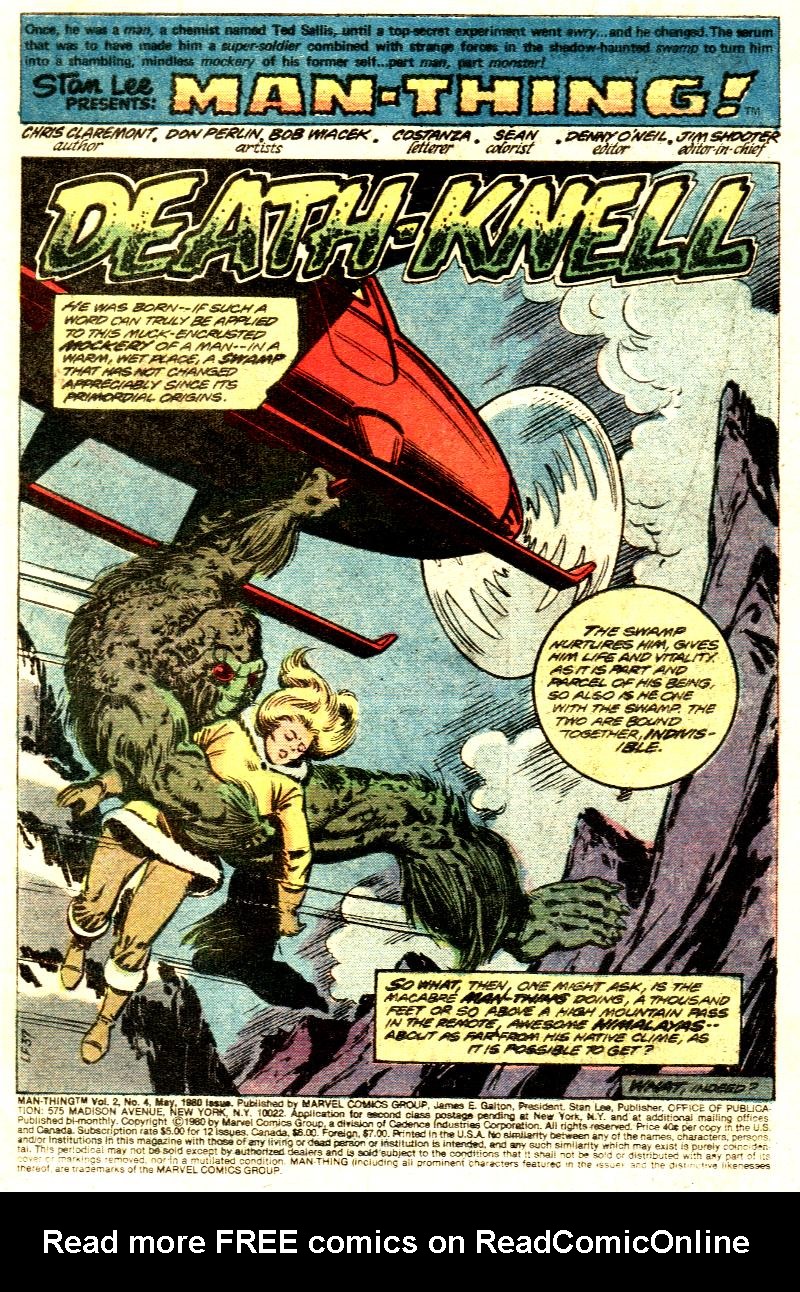 Read online Man-Thing (1979) comic -  Issue #4 - 2