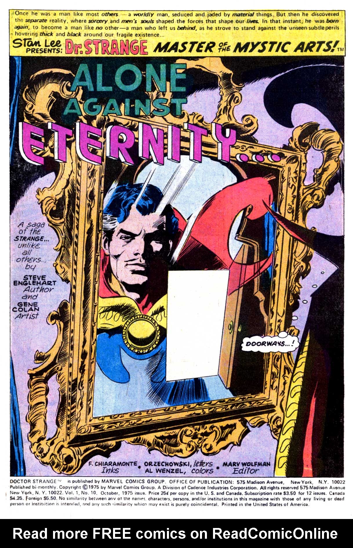 Read online Doctor Strange (1974) comic -  Issue #10 - 2
