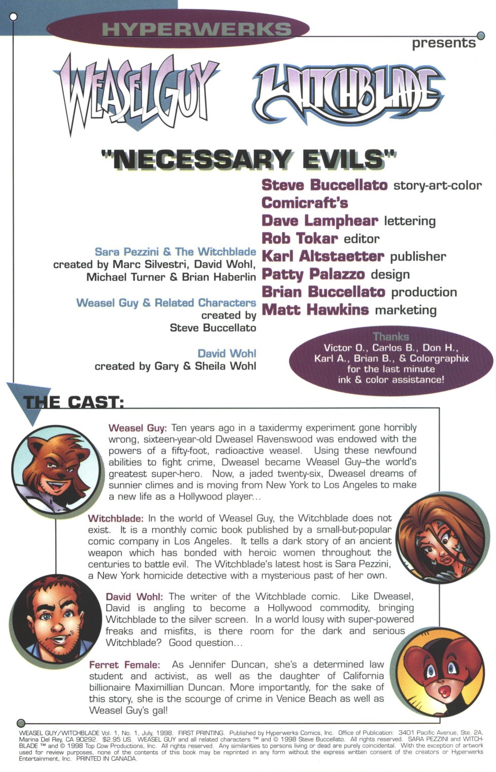 Read online Weasel Guy/Witchblade comic -  Issue # Full - 2