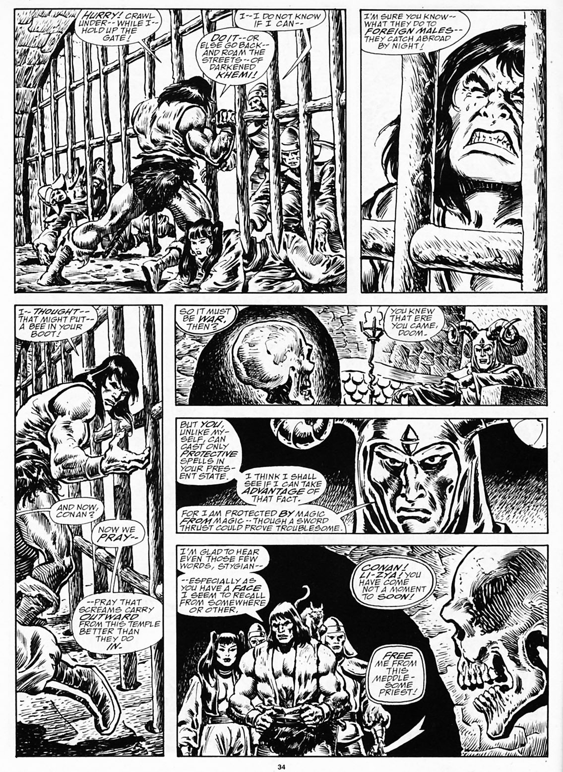 Read online The Savage Sword Of Conan comic -  Issue #191 - 36