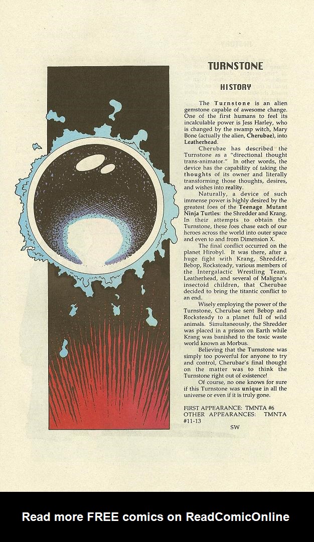 Read online Teenage Mutant Ninja Turtles Mutant Universe Sourcebook comic -  Issue #2 - 32