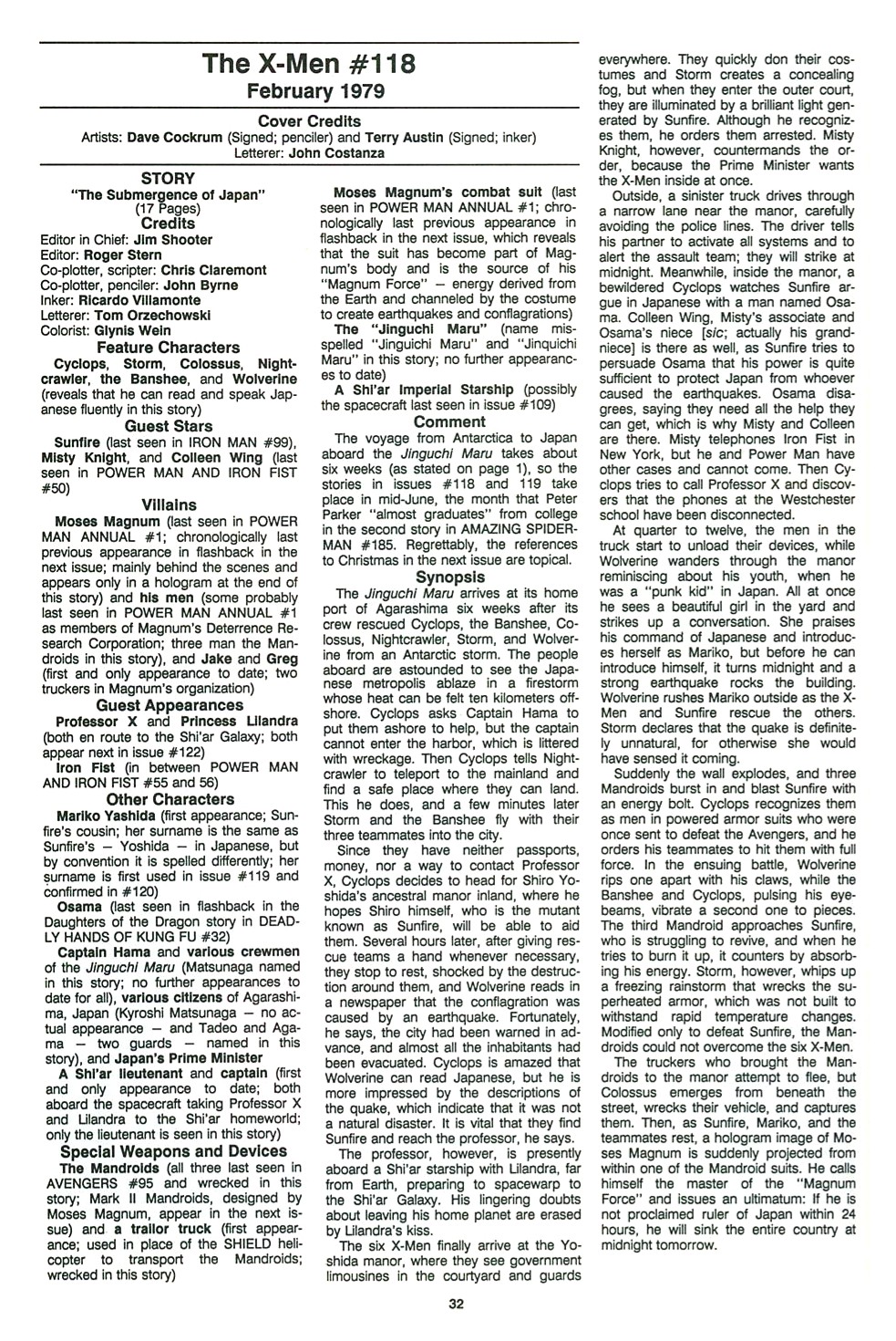 Read online The Official Marvel Index To The X-Men comic -  Issue #6 - 34