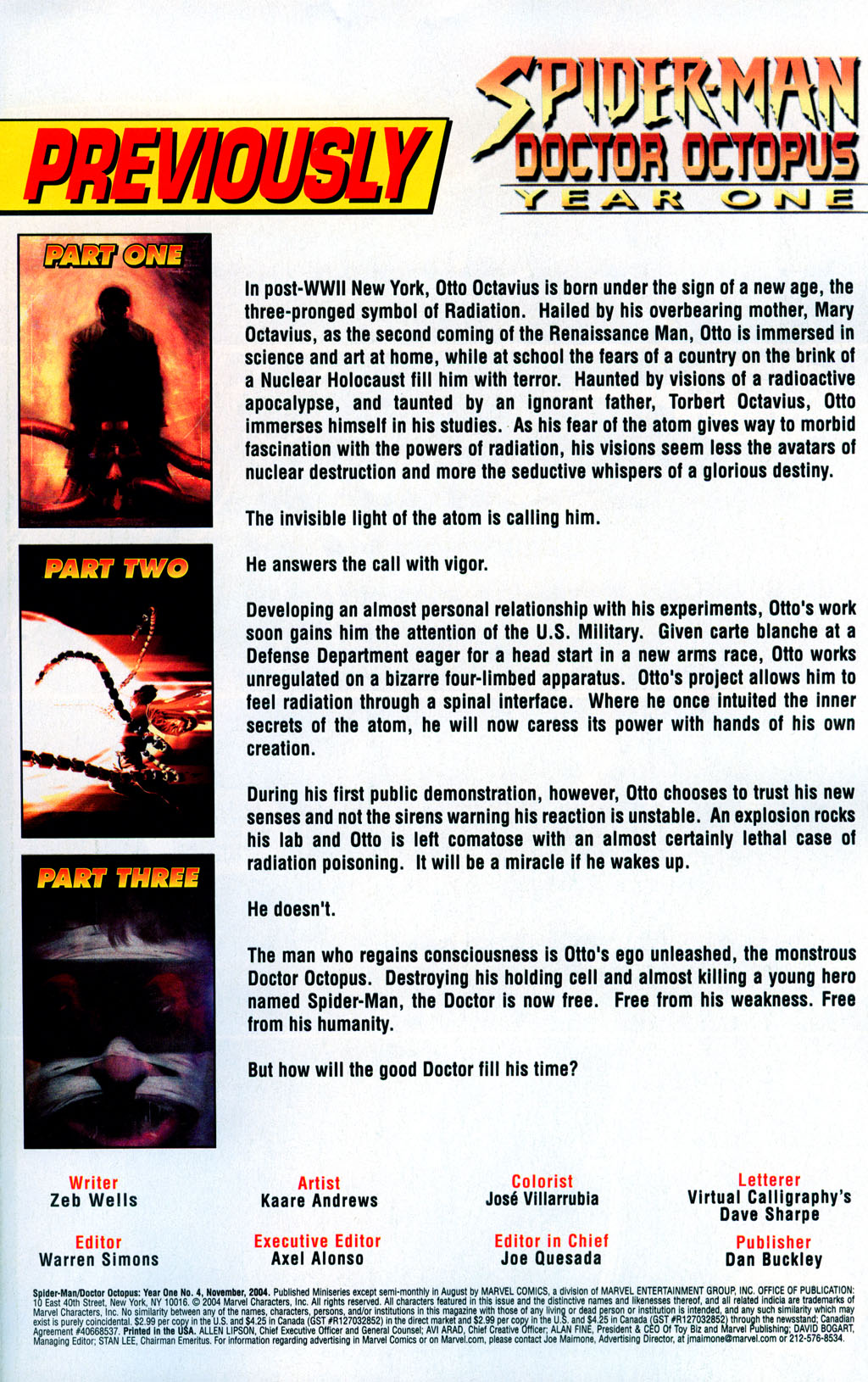 Read online Spider-Man/Doctor Octopus: Year One comic -  Issue #4 - 2