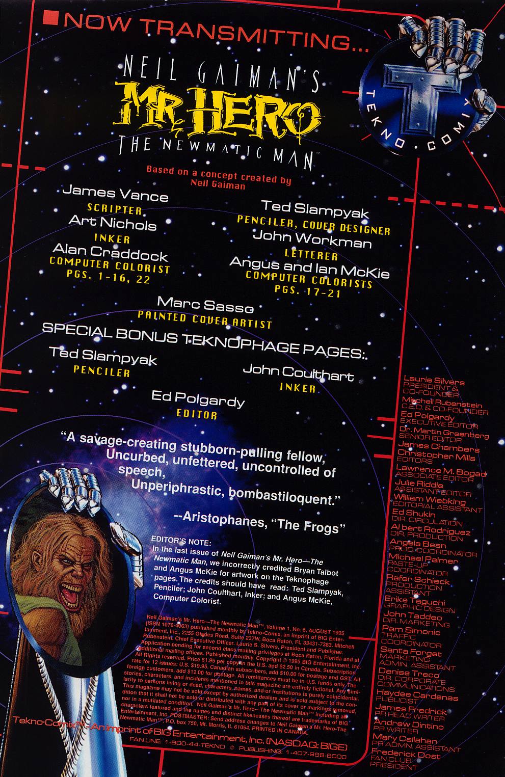 Read online Neil Gaiman's Mr. Hero - The Newmatic Man (1995) comic -  Issue #6 - 2