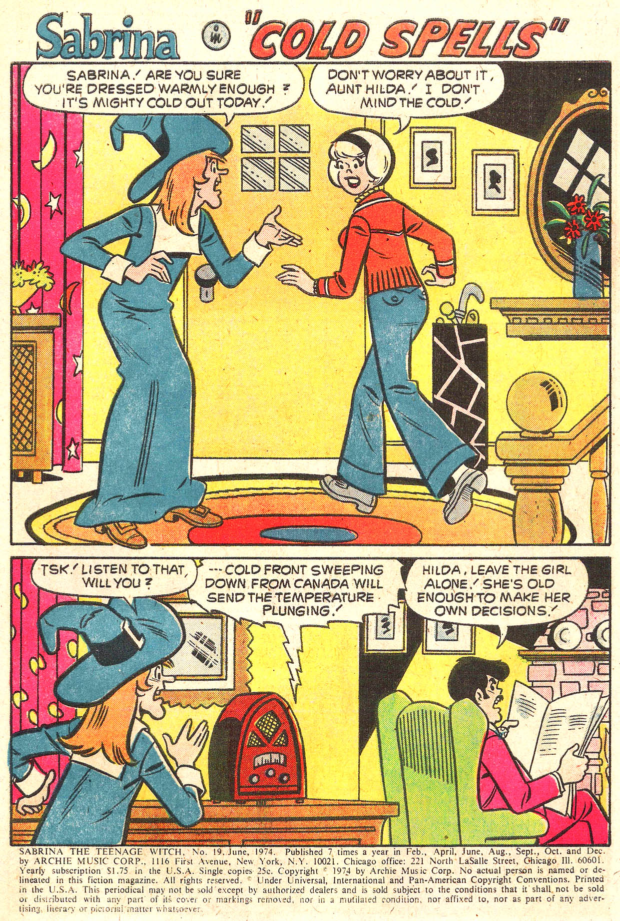 Read online Sabrina The Teenage Witch (1971) comic -  Issue #19 - 3