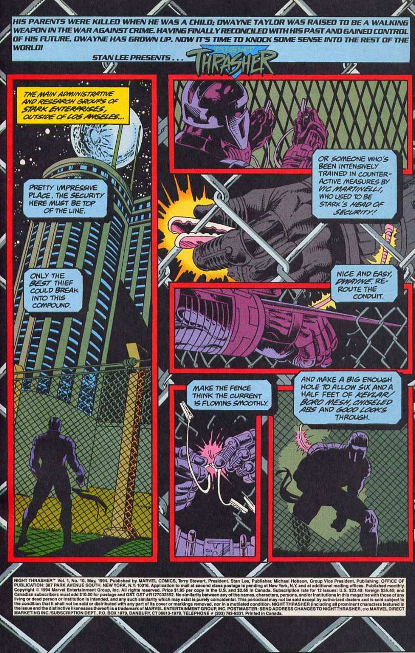 Read online Night Thrasher comic -  Issue #10 - 2