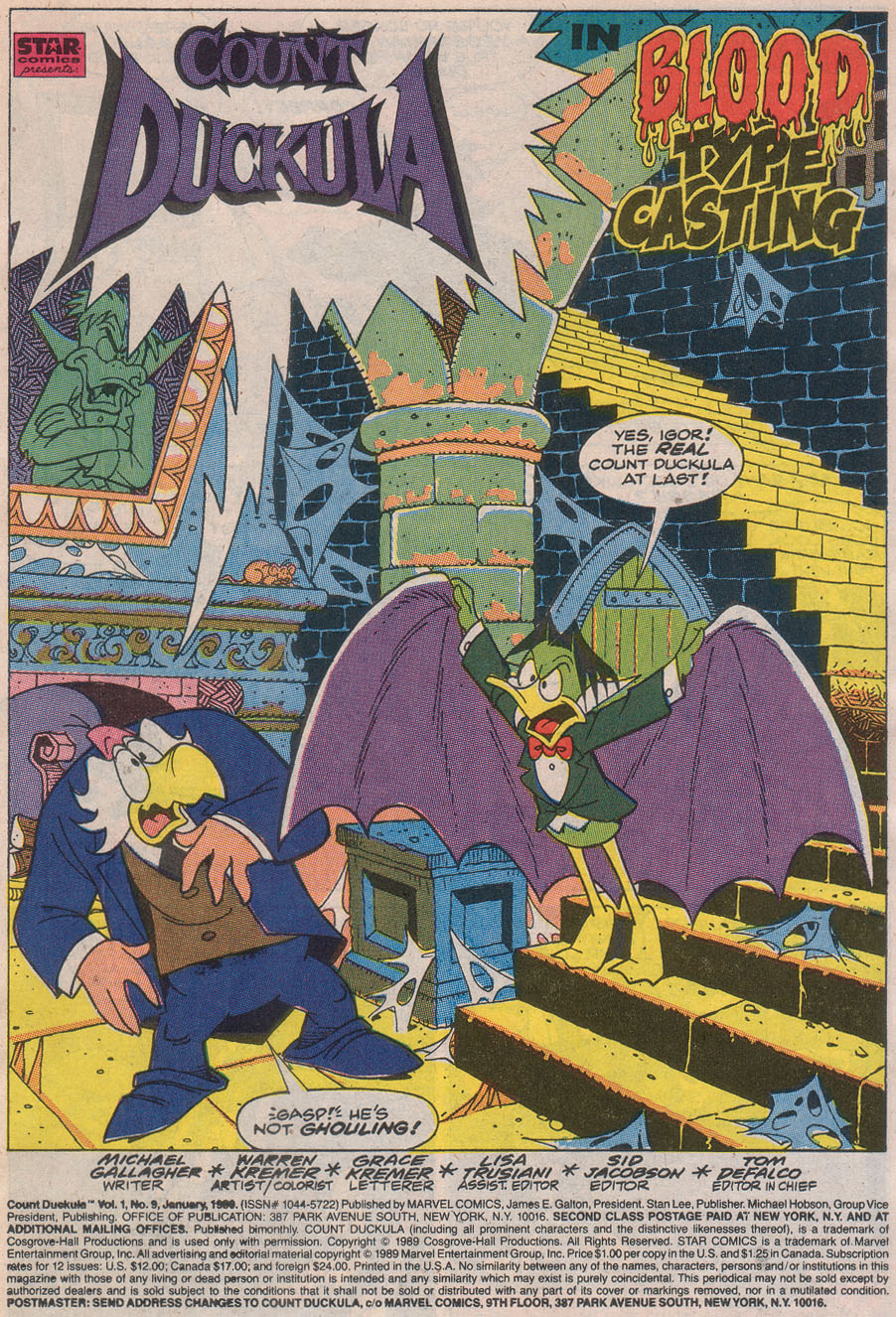 Read online Count Duckula comic -  Issue #9 - 3