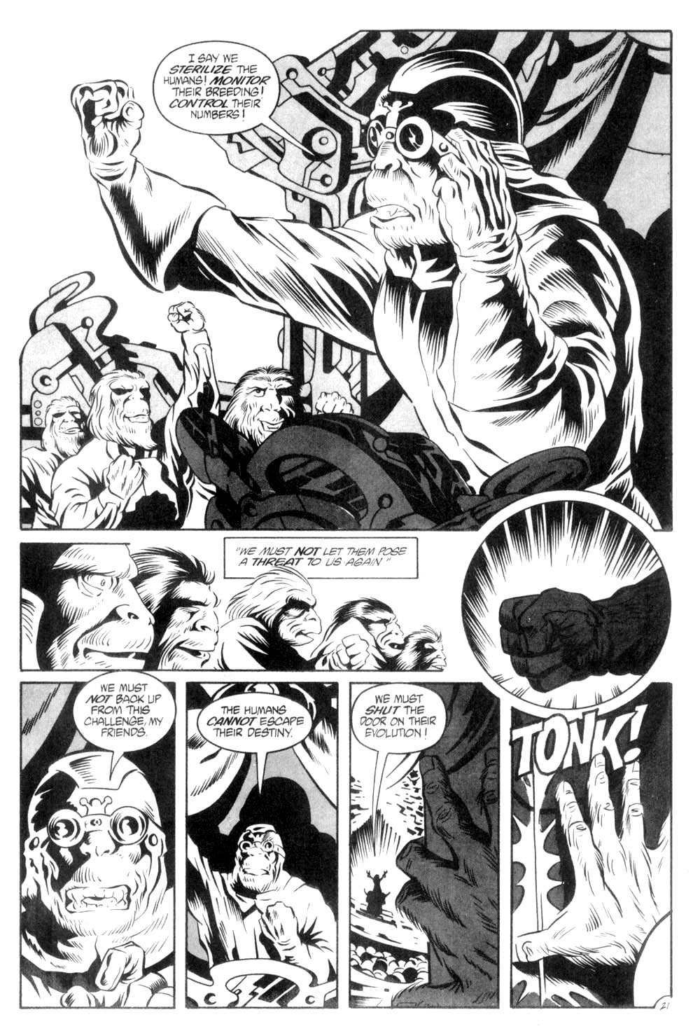 Read online Planet of the Apes (1990) comic -  Issue #6 - 23