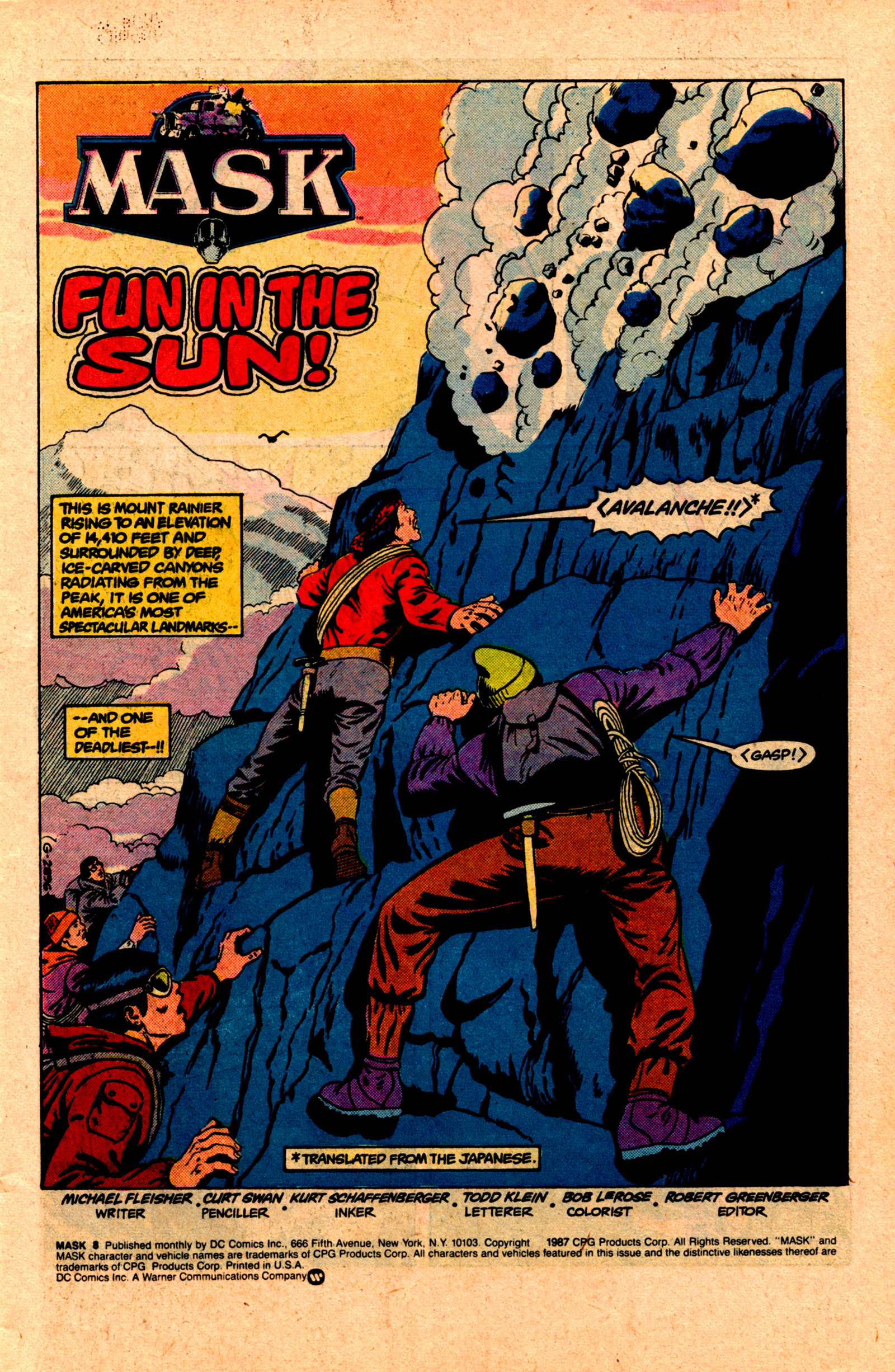 Read online MASK (1987) comic -  Issue #8 - 3