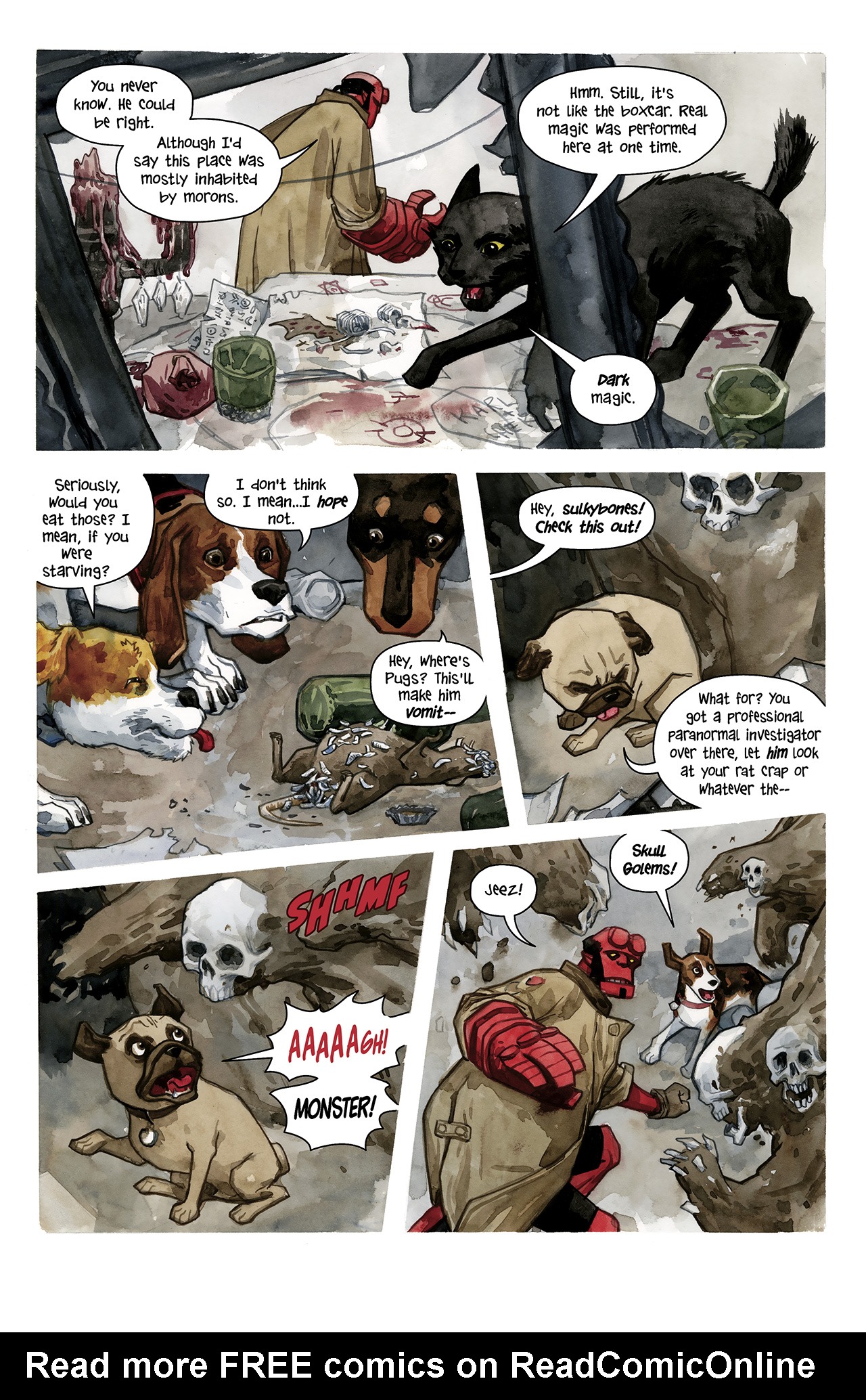 Read online Hellboy/Beasts of Burden: Sacrifice comic -  Issue # Full - 12