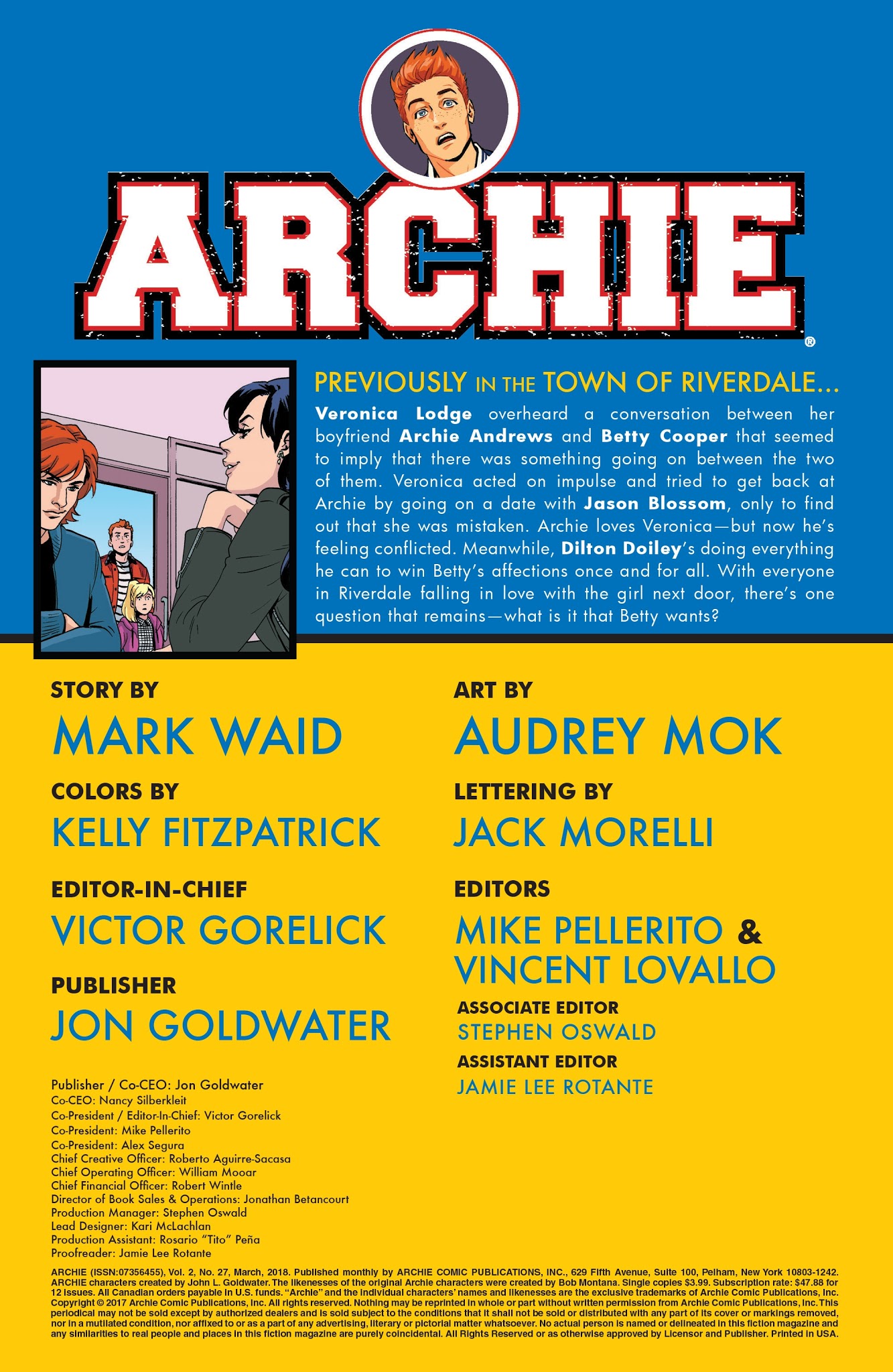Read online Archie (2015) comic -  Issue #27 - 2