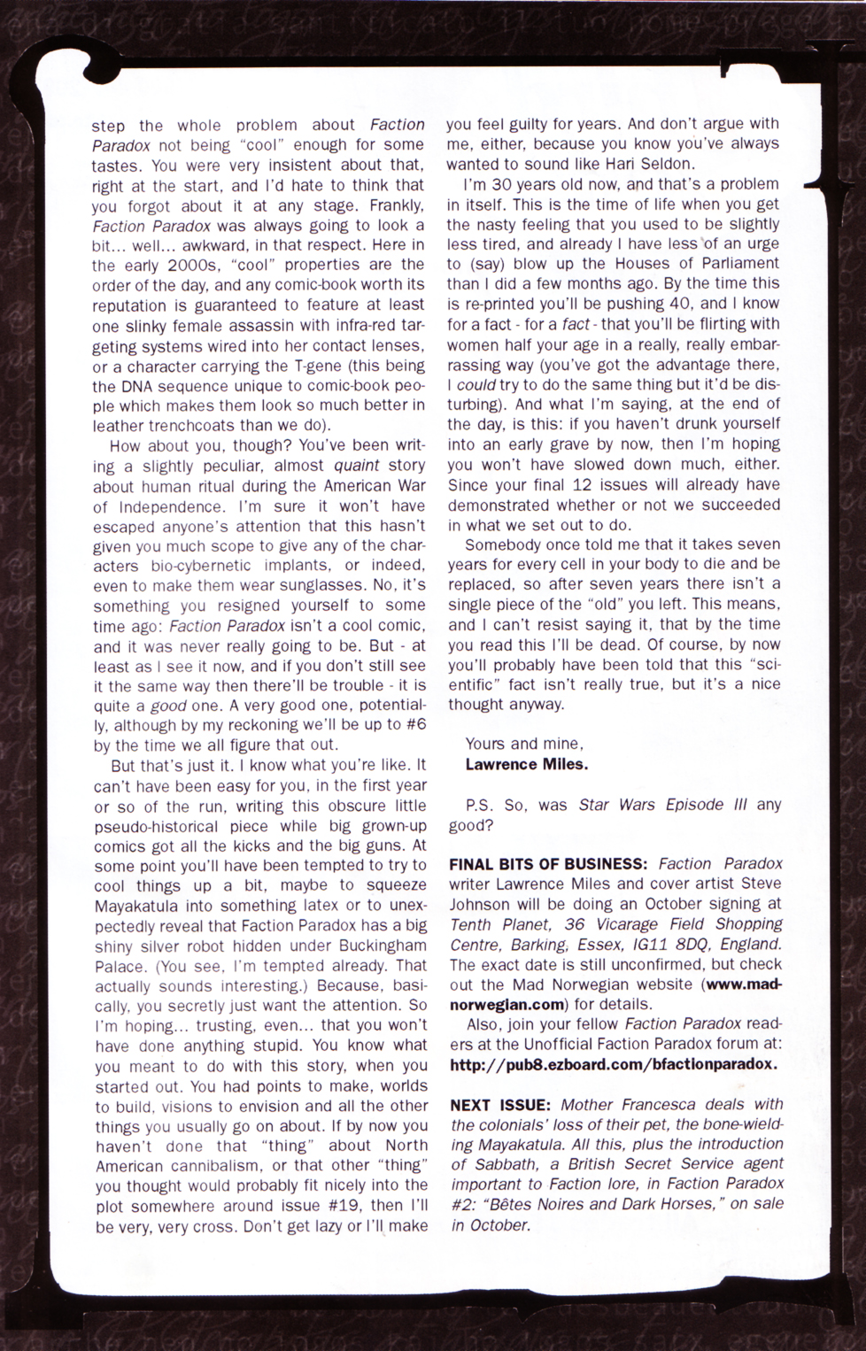 Read online Faction Paradox comic -  Issue #1 - 28