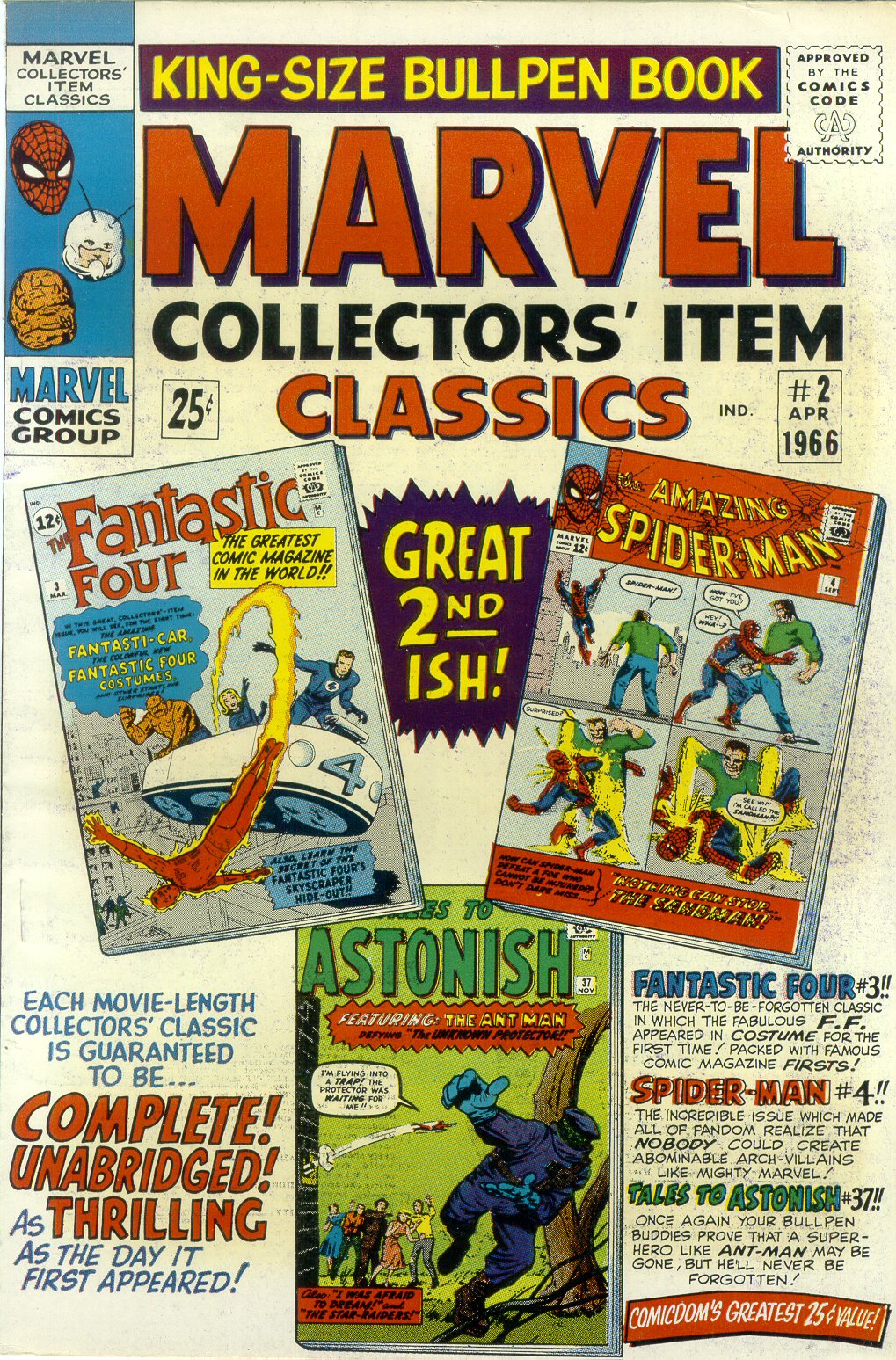 Read online Marvel Collectors' Item Classics comic -  Issue #2 - 1