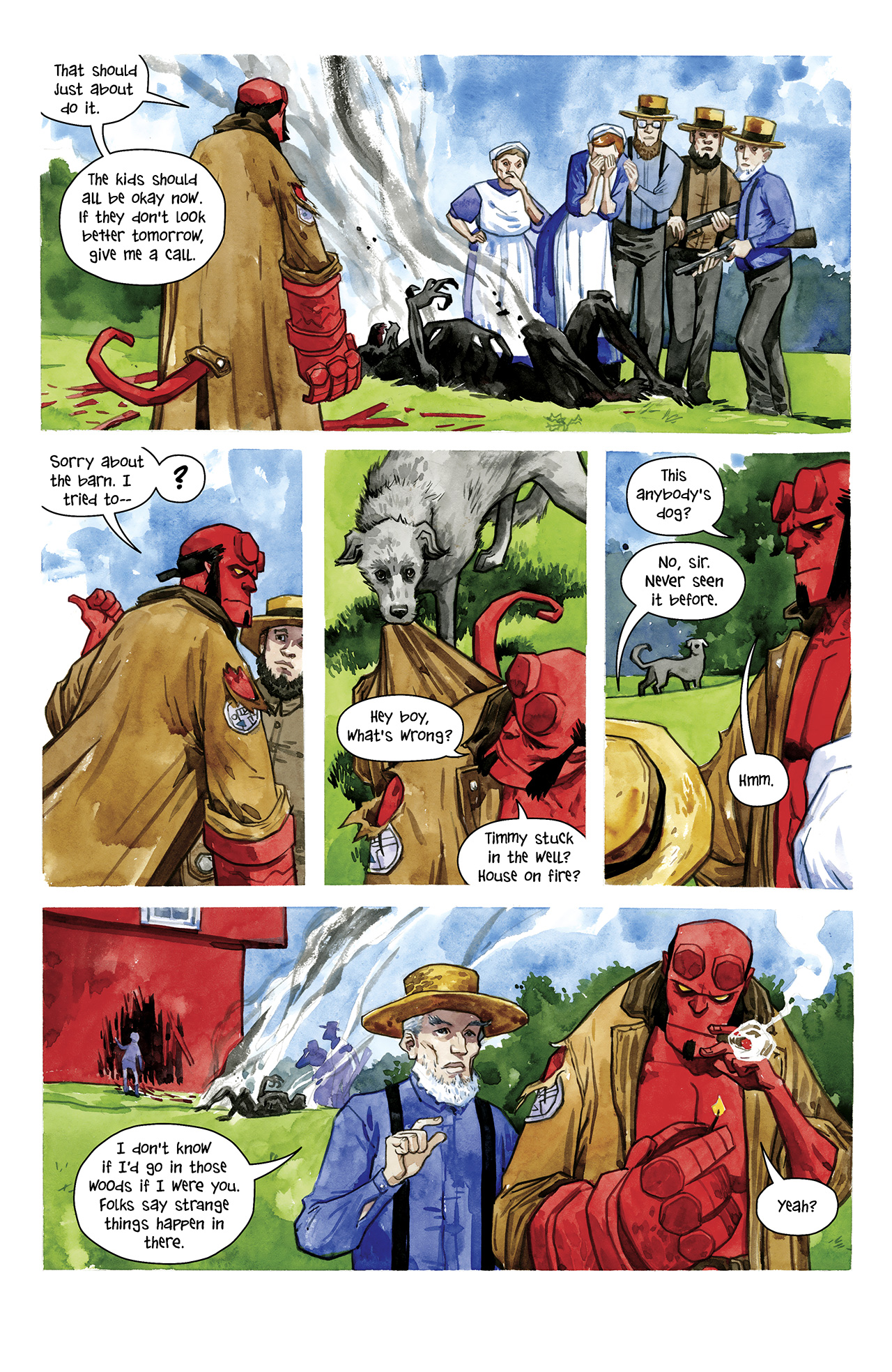 Read online Hellboy/Beasts of Burden: Sacrifice comic -  Issue # Full - 5