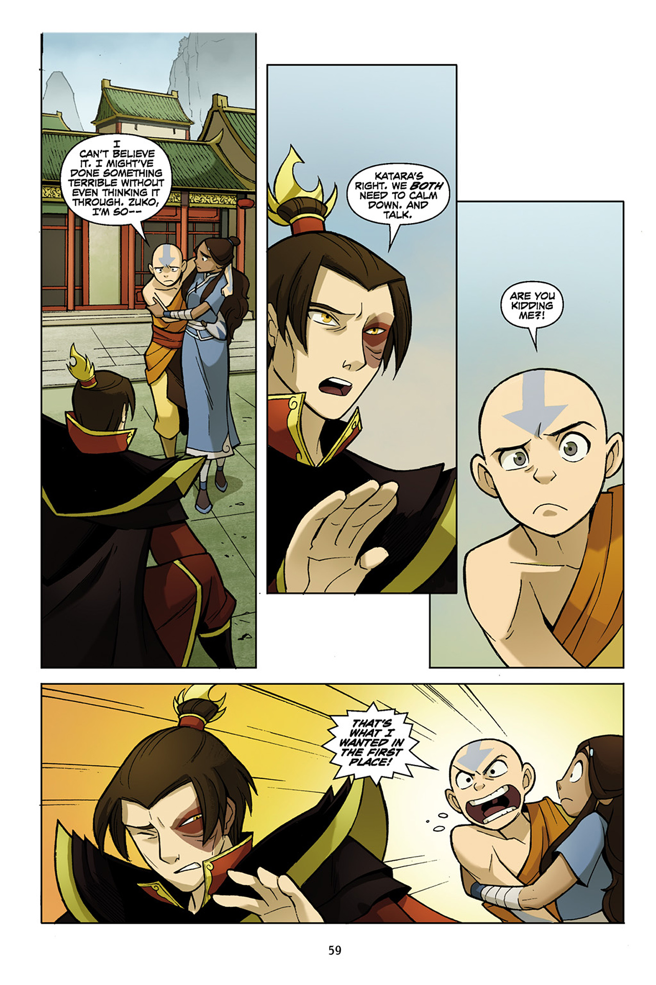 Read online Nickelodeon Avatar: The Last Airbender - The Promise comic -  Issue # Part 1 - 60
