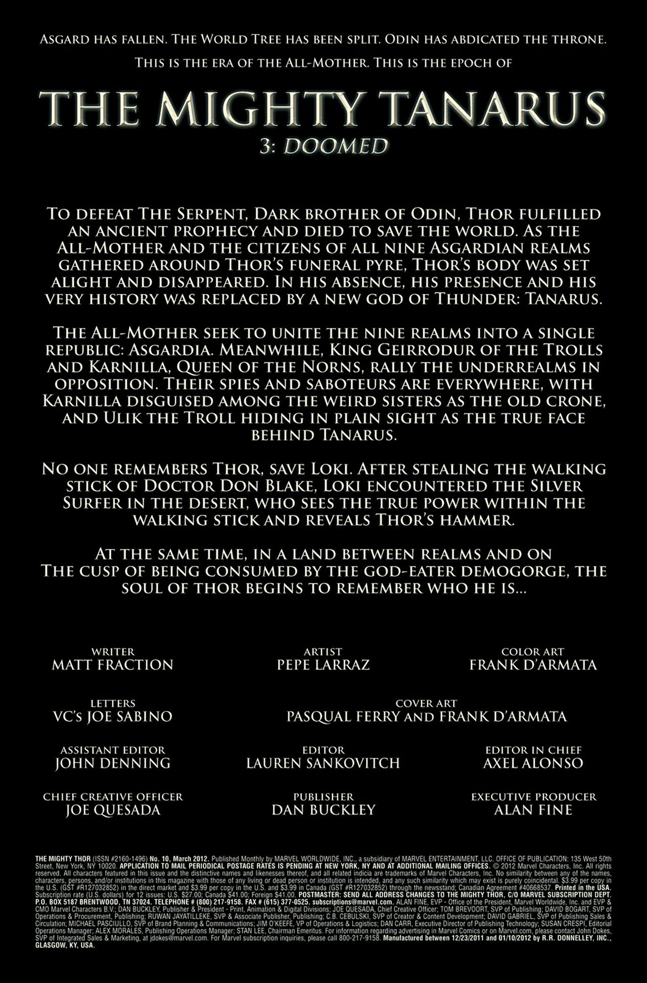 Read online The Mighty Thor (2011) comic -  Issue #10 - 2