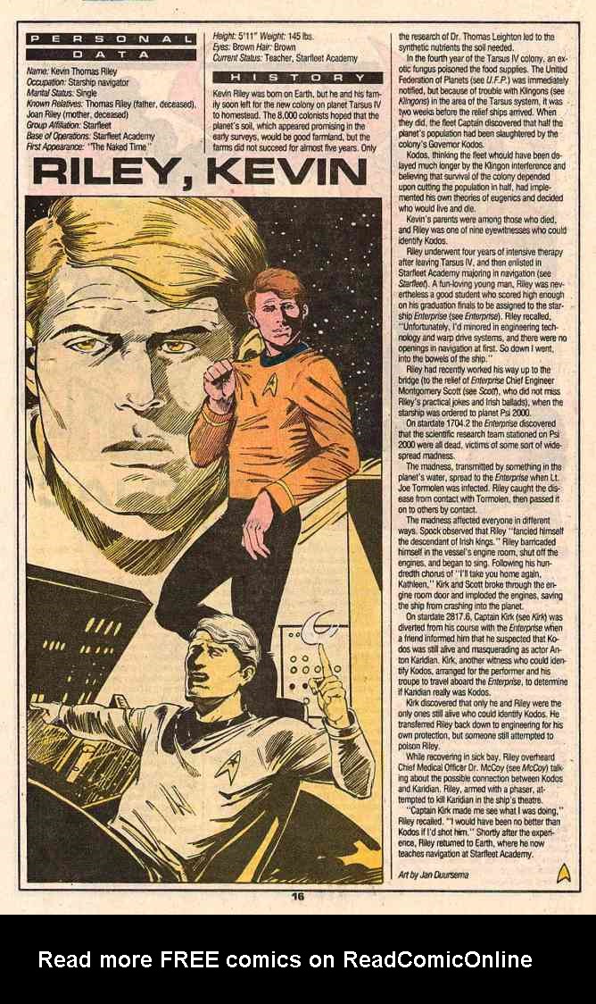 Read online Who's Who in Star Trek comic -  Issue #2 - 18