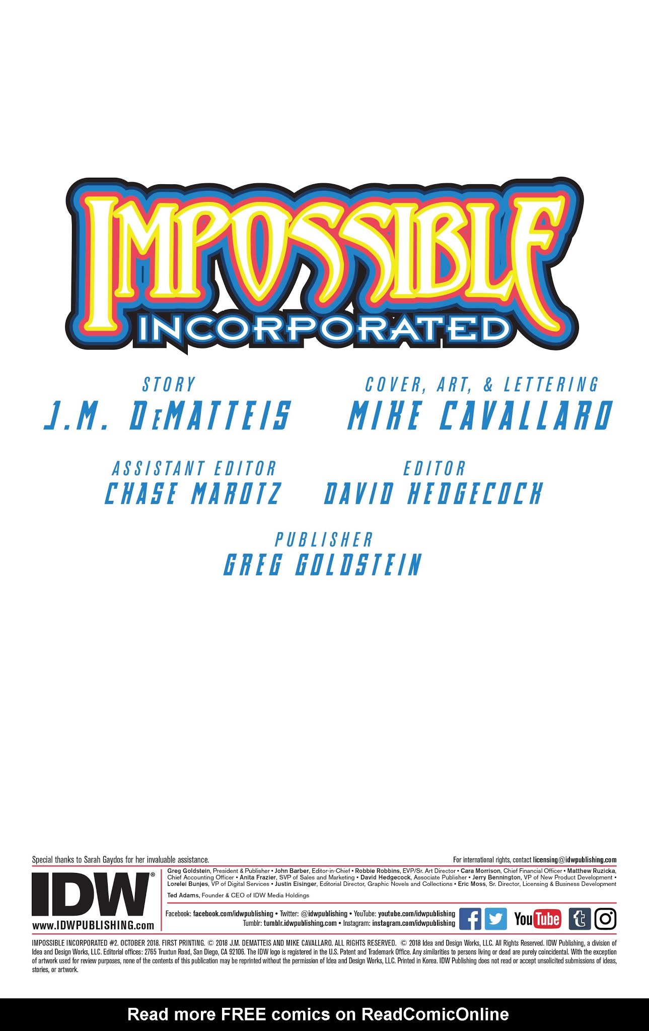 Read online Impossible Incorporated comic -  Issue #2 - 2
