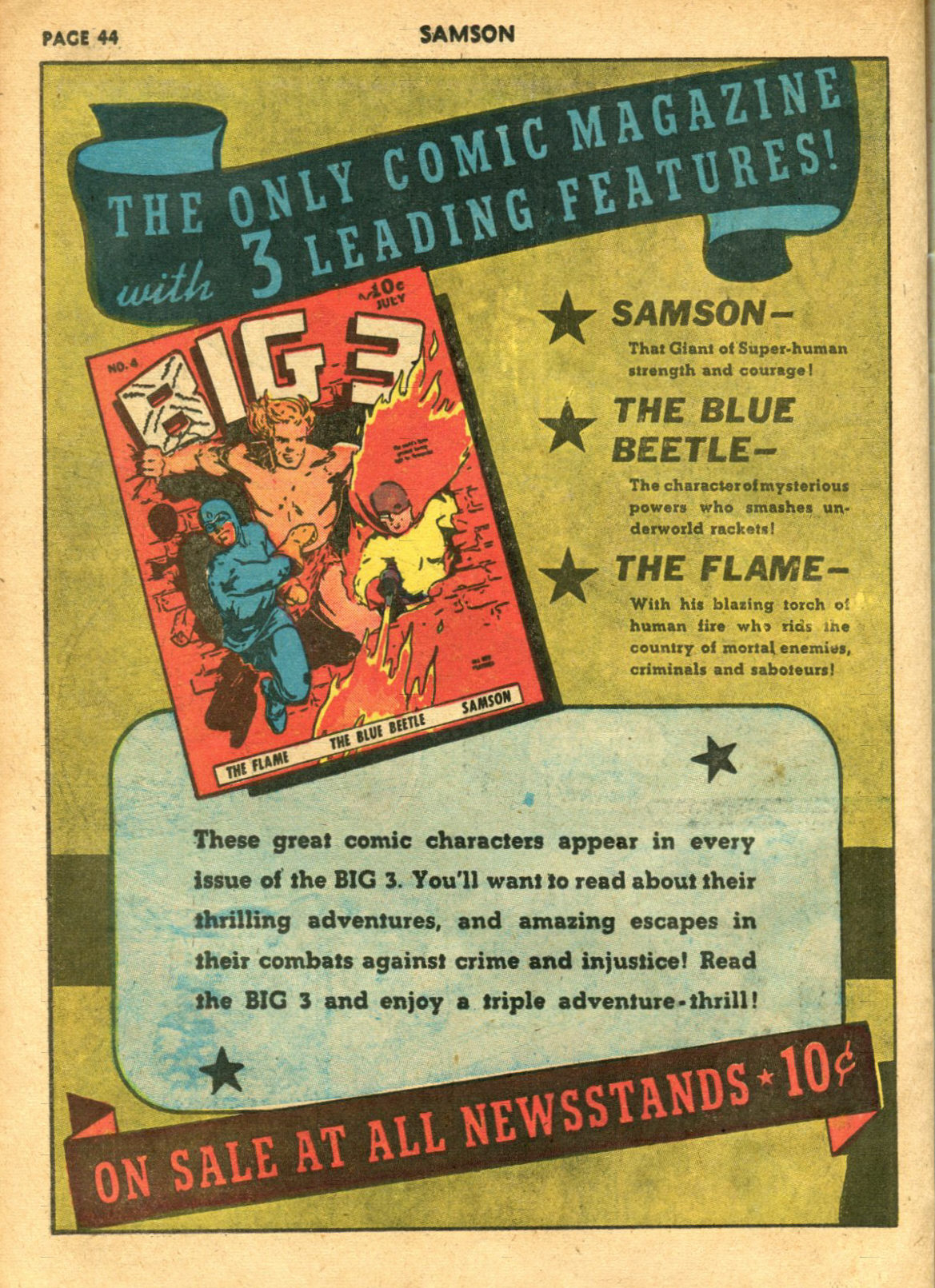 Read online Samson (1940) comic -  Issue #6 - 46