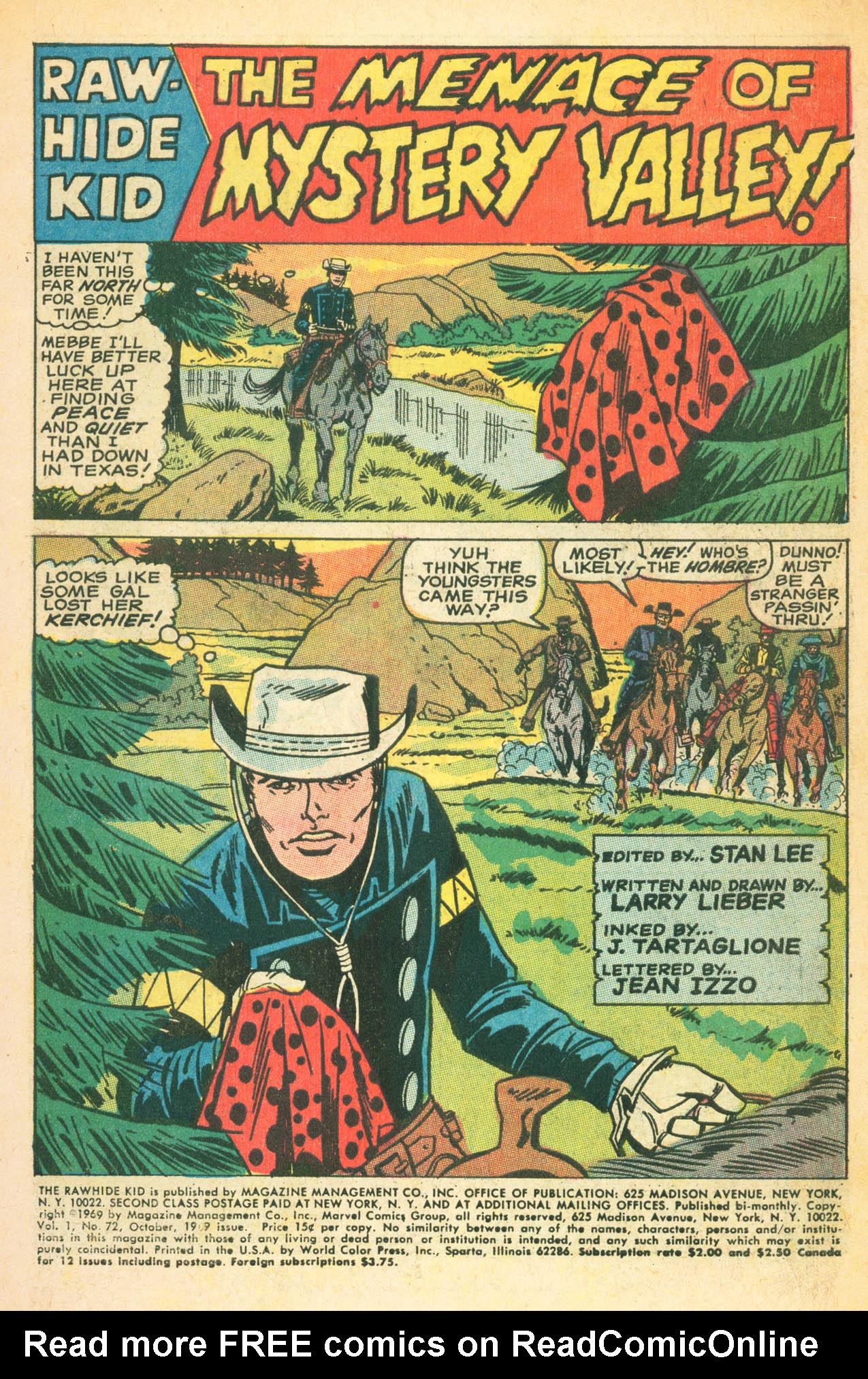 Read online The Rawhide Kid comic -  Issue #72 - 2