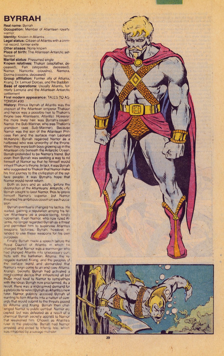 Read online The Official Handbook of the Marvel Universe: Update '89 comic -  Issue #1 - 42