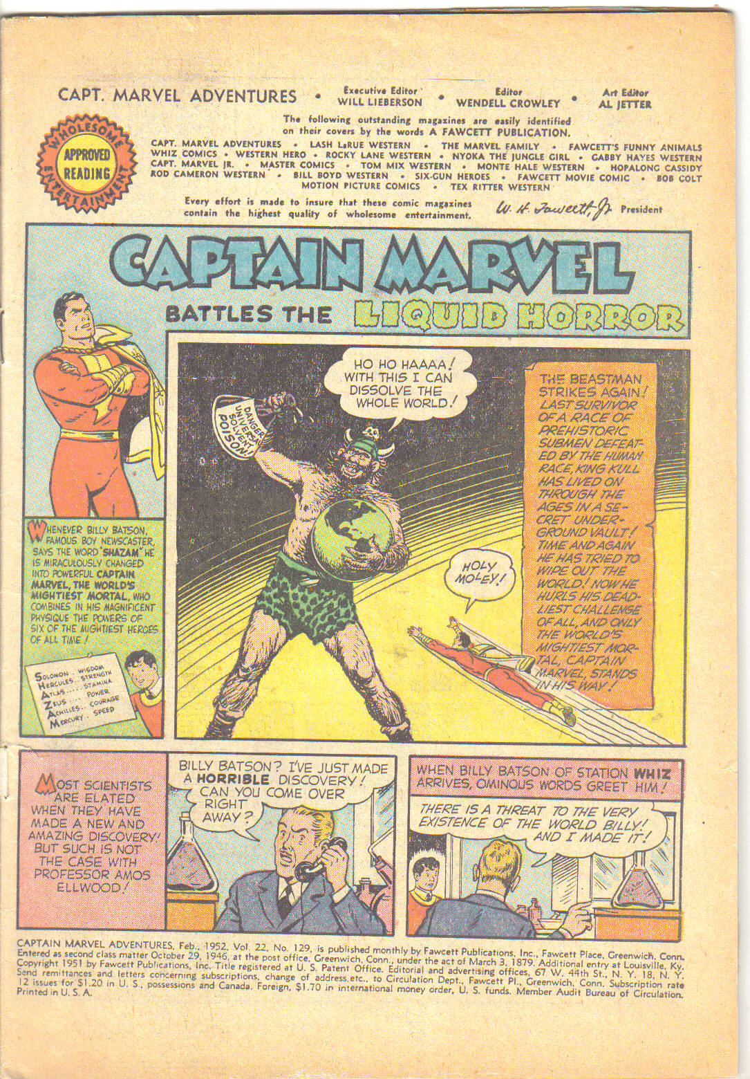 Read online Captain Marvel Adventures comic -  Issue #129 - 3