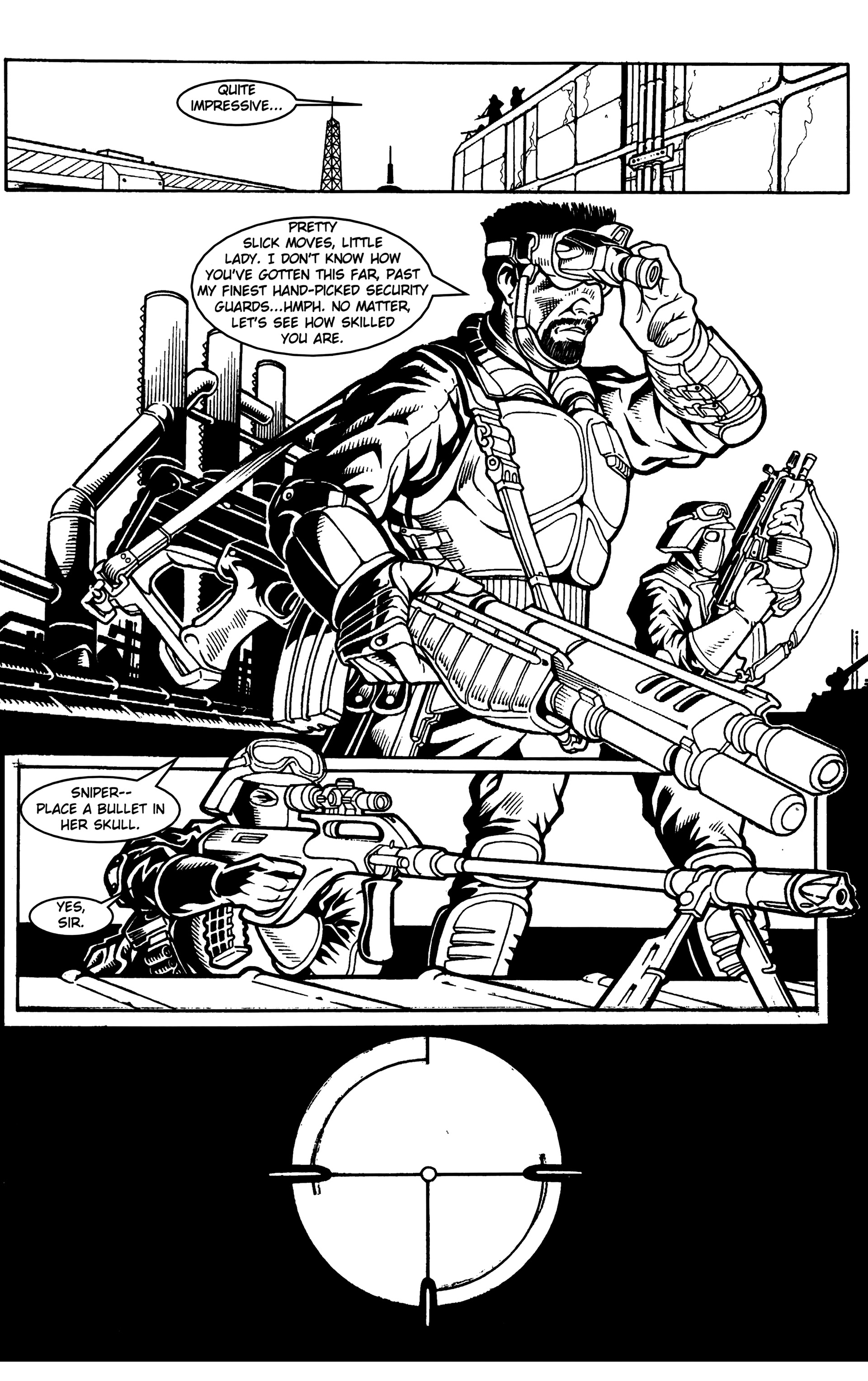 Read online Warrior Nun: Black & White comic -  Issue #18 - 9