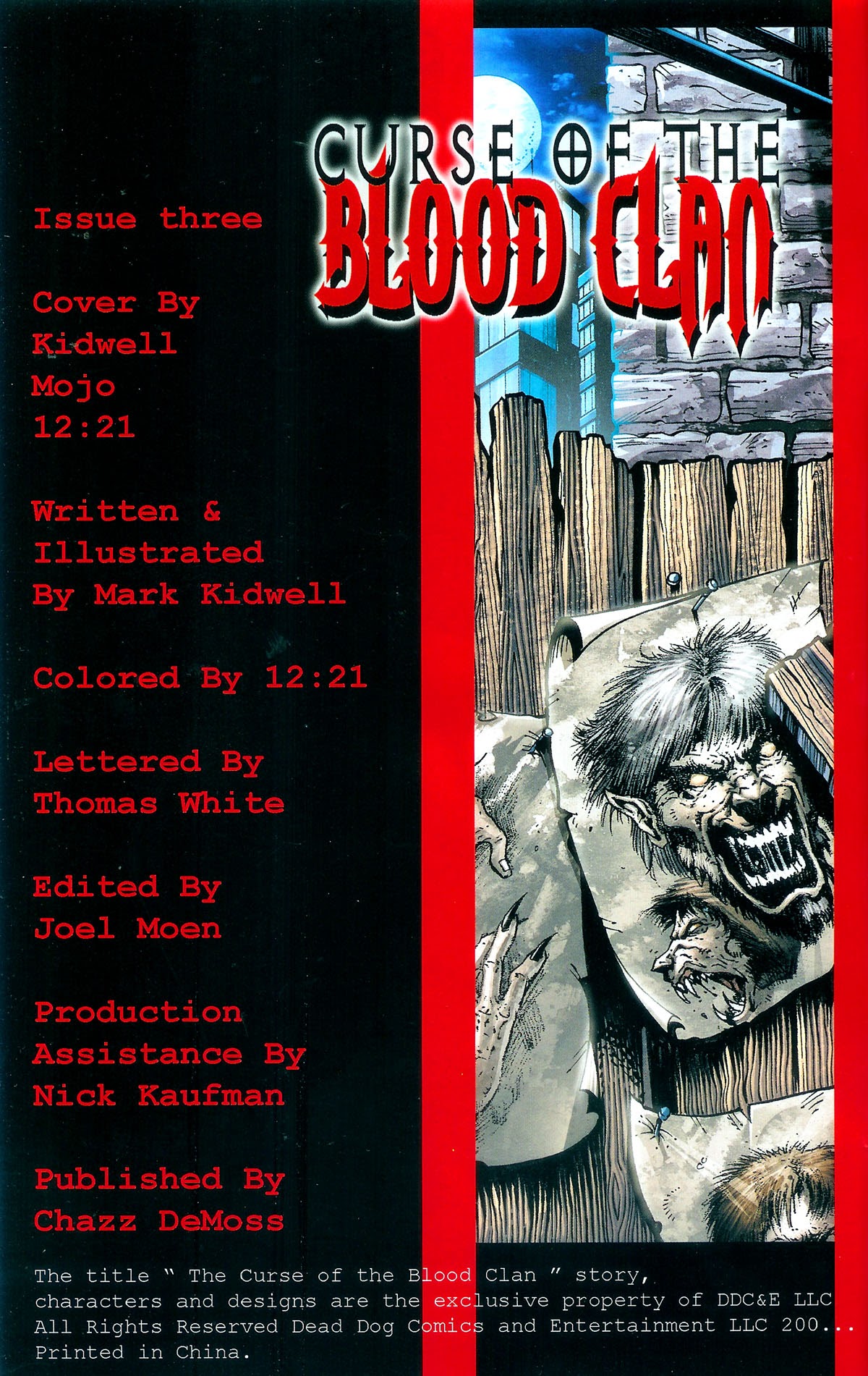 Read online Curse Of The Blood Clan comic -  Issue #3 - 2