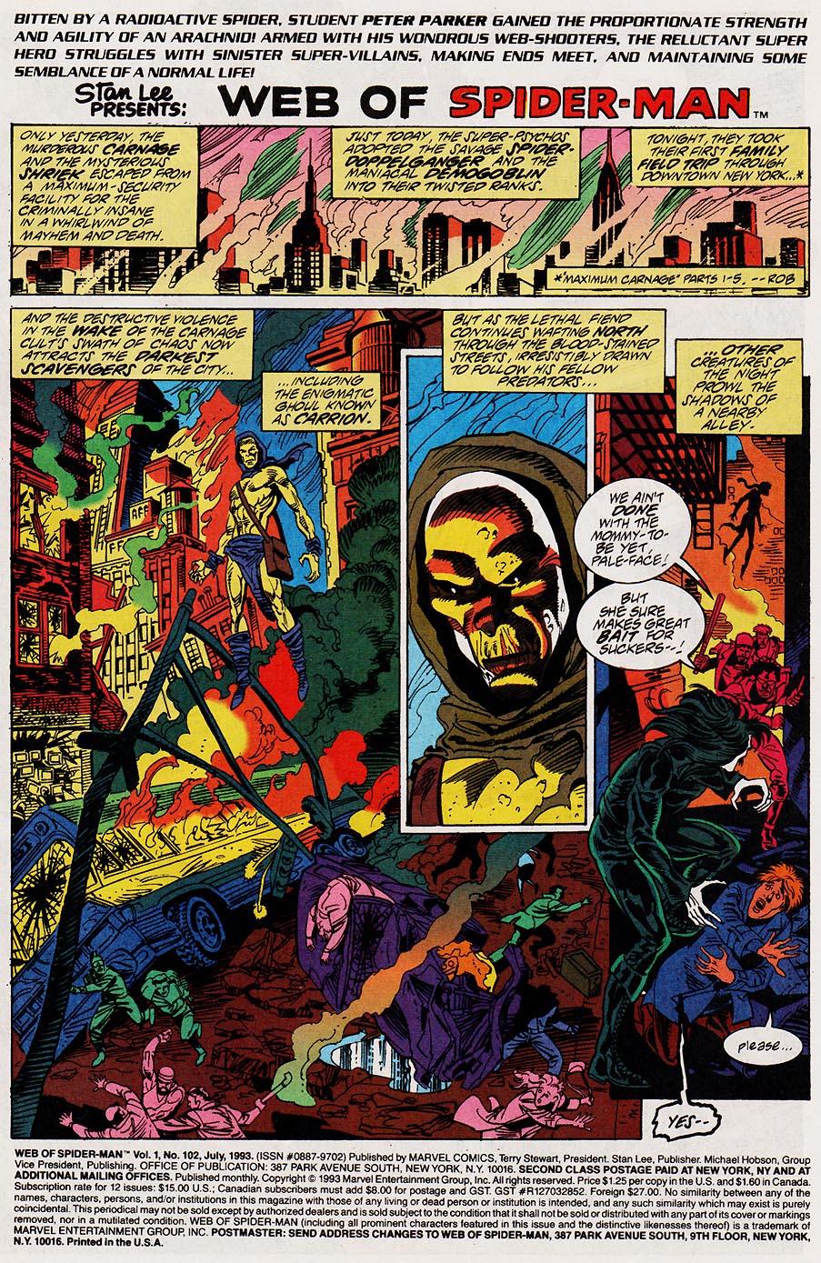 Read online Web of Spider-Man (1985) comic -  Issue #102 - 2