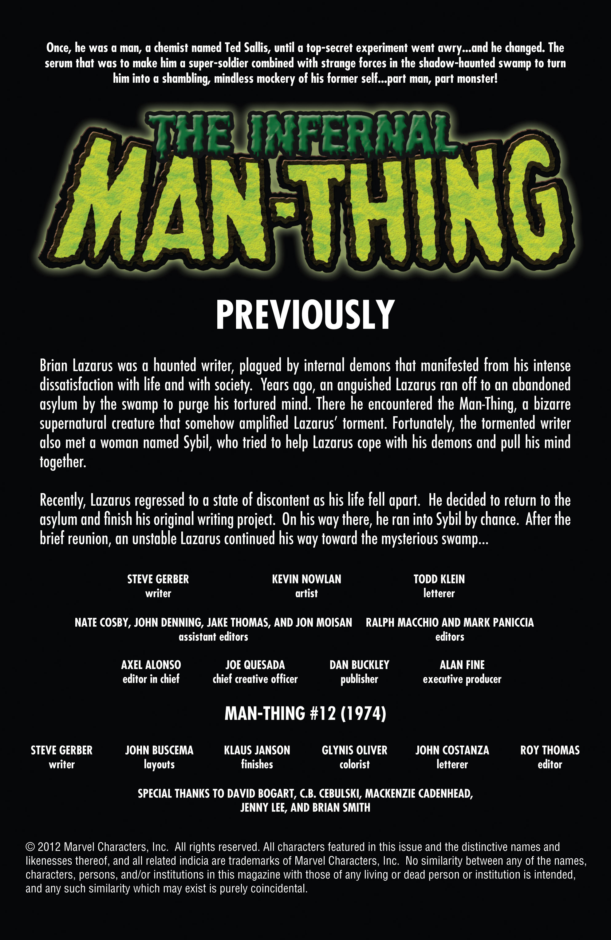 Read online Infernal Man-Thing comic -  Issue #2 - 2