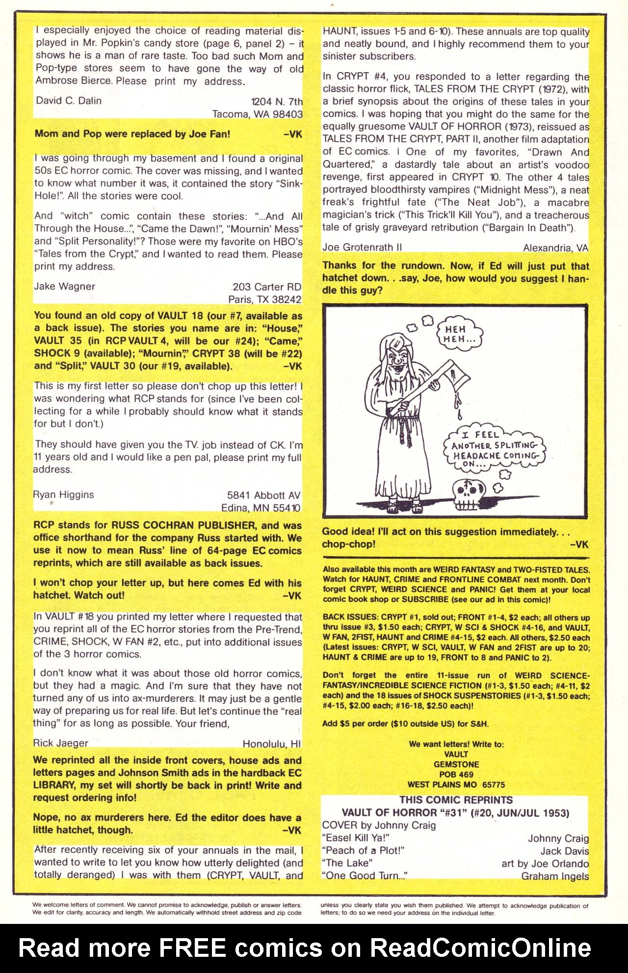 Read online The Vault of Horror (1950) comic -  Issue #31 - 19