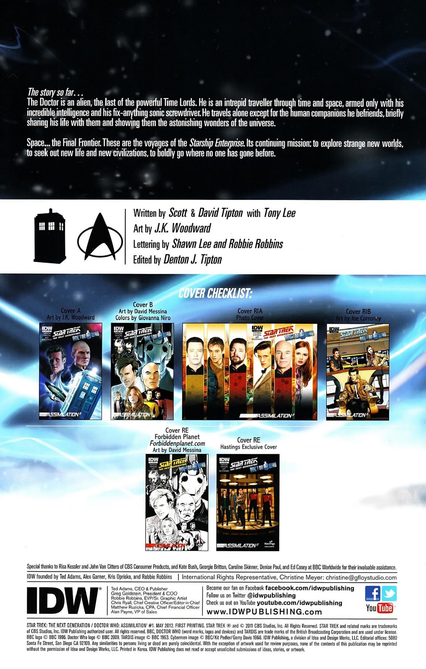 Read online Star Trek: The Next Generation/Doctor Who: Assimilation² comic -  Issue #1 - 2