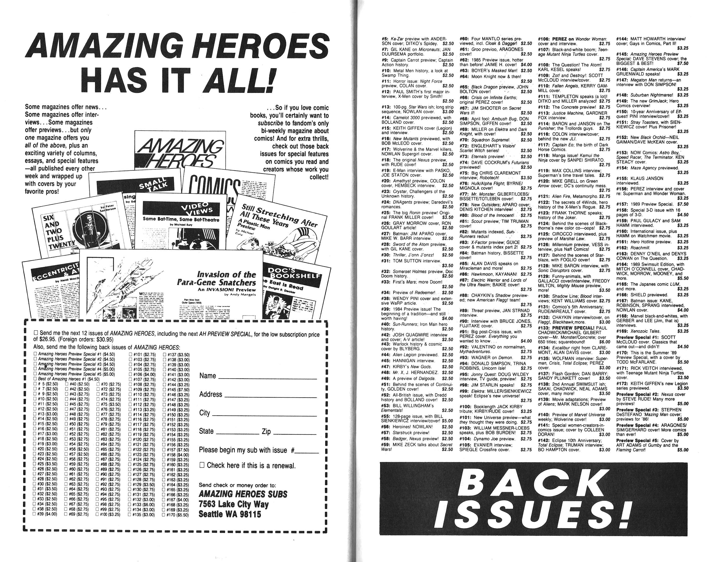 Read online Amazing Heroes comic -  Issue #196 - 44