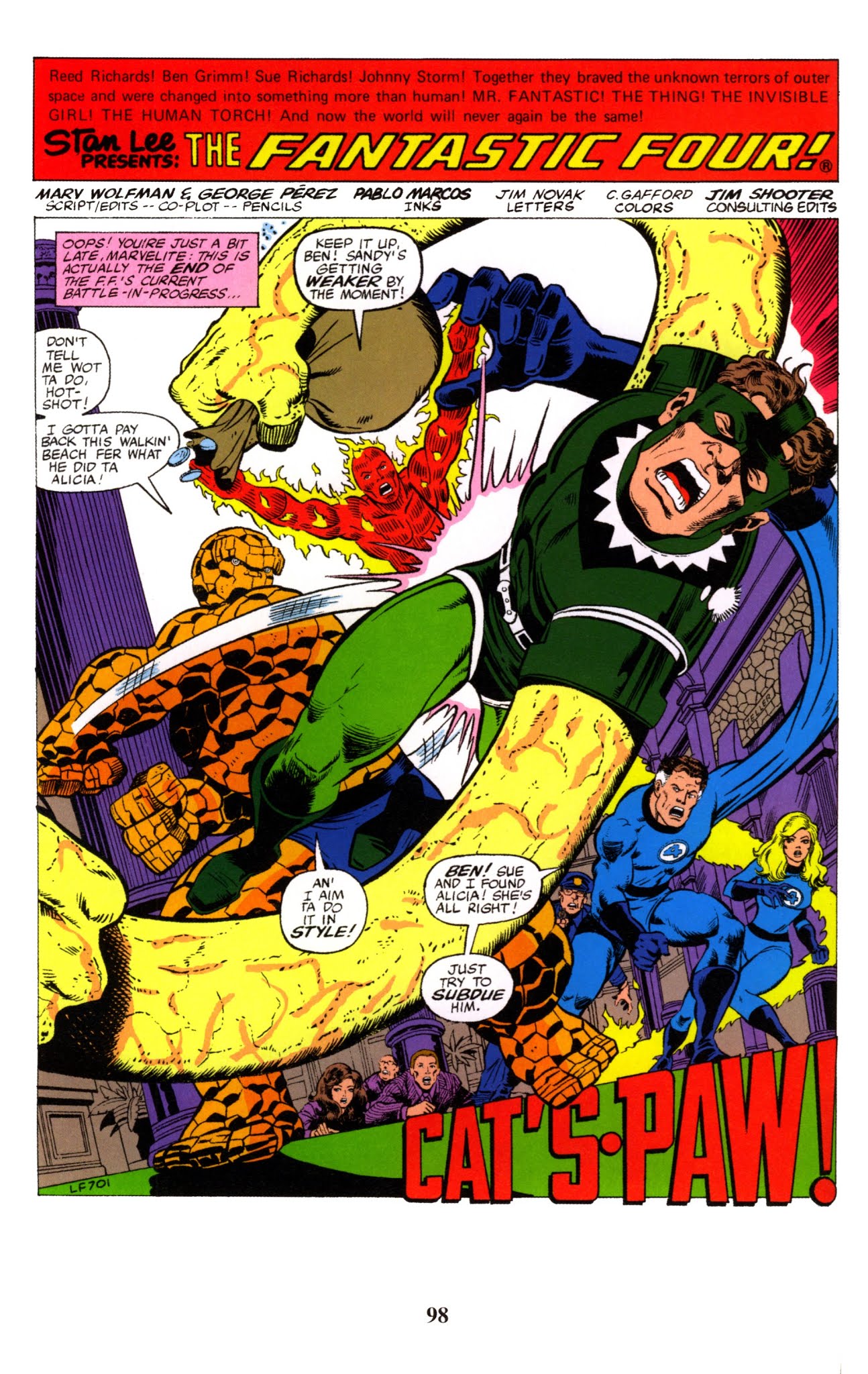 Read online Fantastic Four Visionaries: George Perez comic -  Issue # TPB 2 (Part 1) - 96