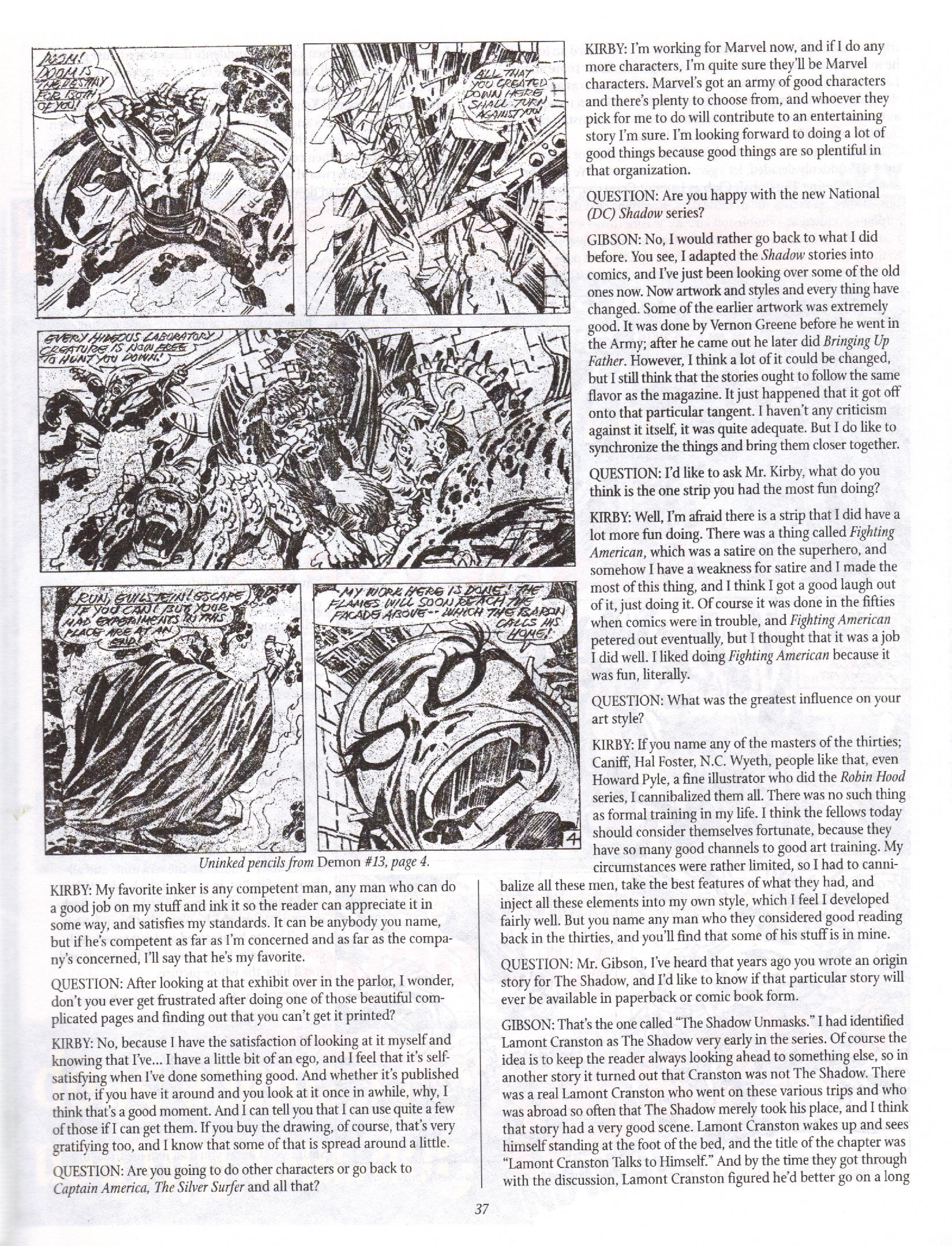 Read online The Jack Kirby Collector comic -  Issue #13 - 37