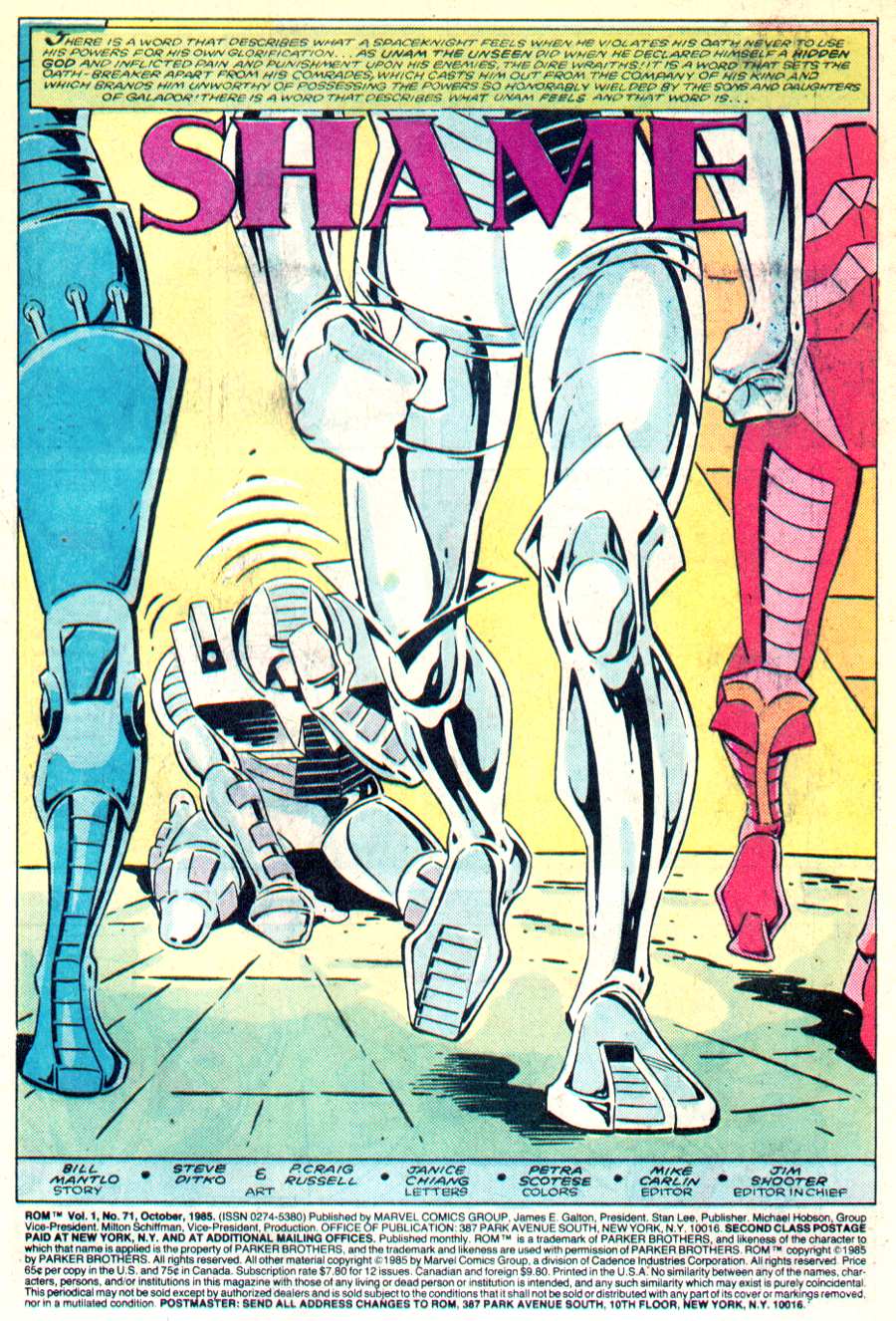 Read online ROM (1979) comic -  Issue #71 - 2