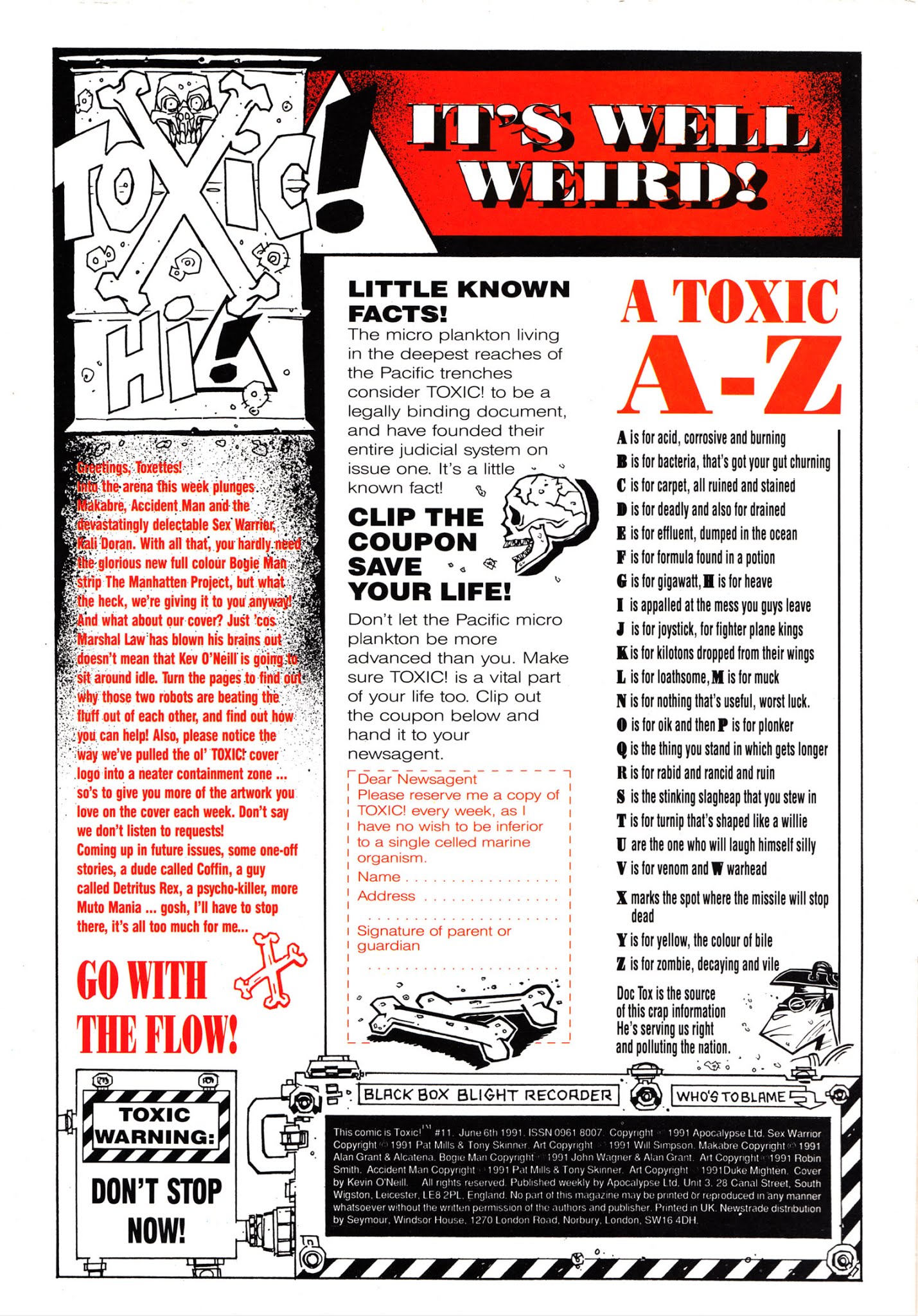 Read online Toxic! comic -  Issue #11 - 2