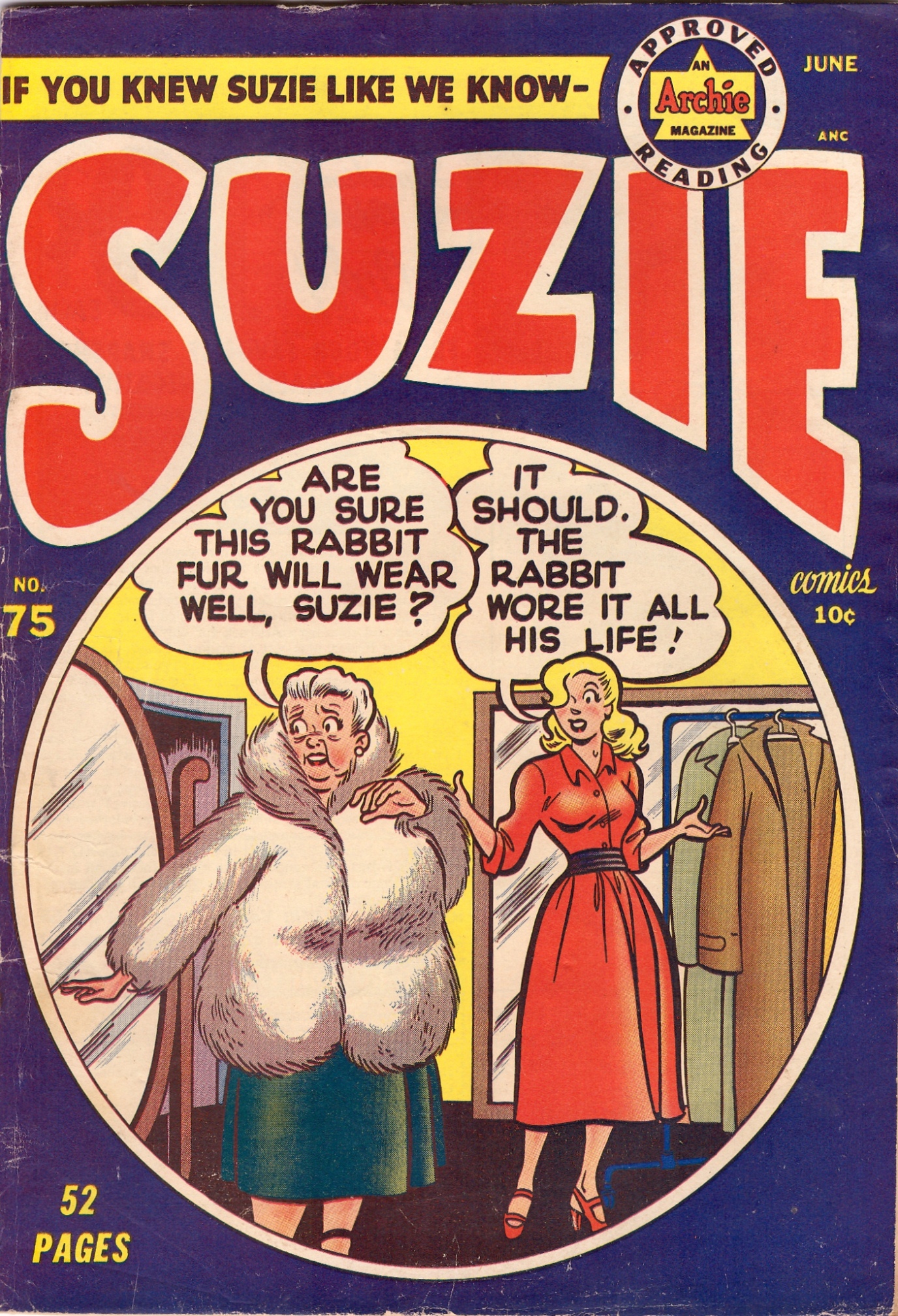 Read online Suzie Comics comic -  Issue #75 - 1
