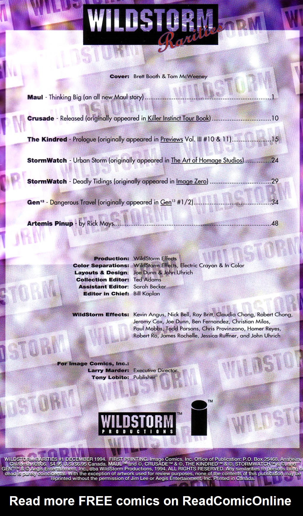 Read online WildStorm Rarities comic -  Issue # Full - 2