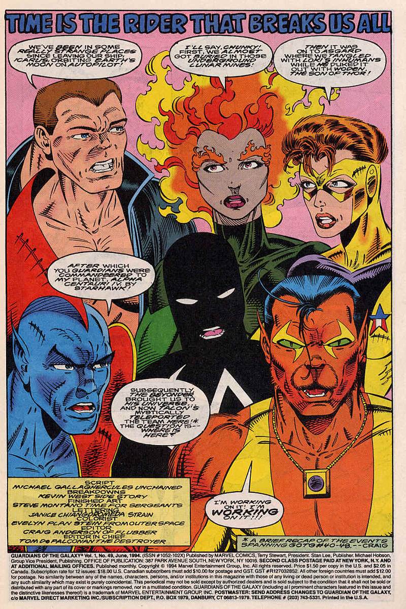 Read online Guardians of the Galaxy (1990) comic -  Issue #49 - 2