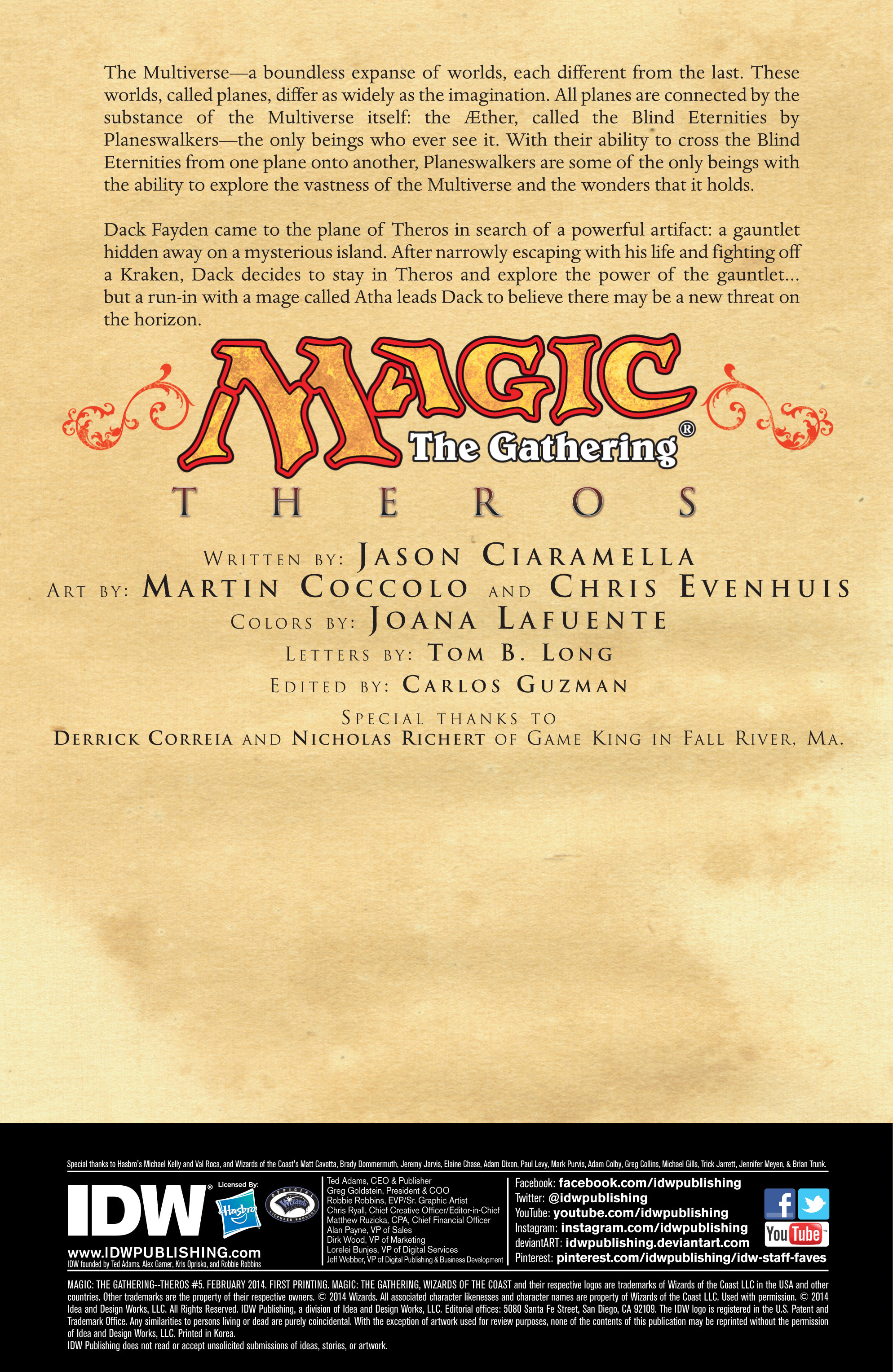 Read online Magic: The Gathering - Theros comic -  Issue #5 - 2