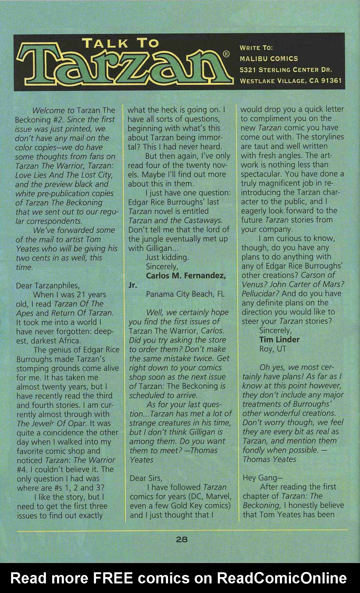 Read online Tarzan: The Beckoning comic -  Issue #2 - 30