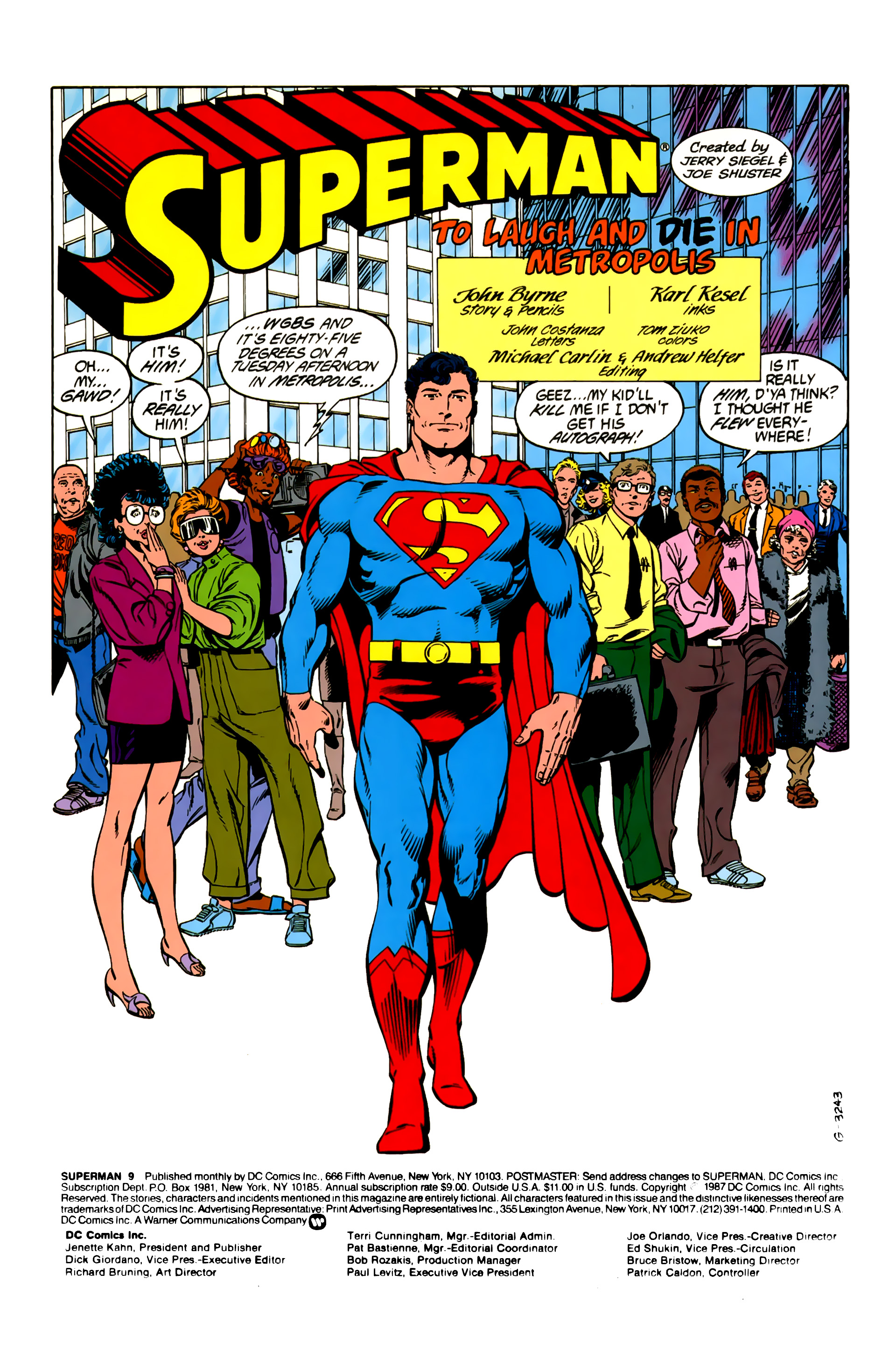 Read online Superman (1987) comic -  Issue #9 - 2