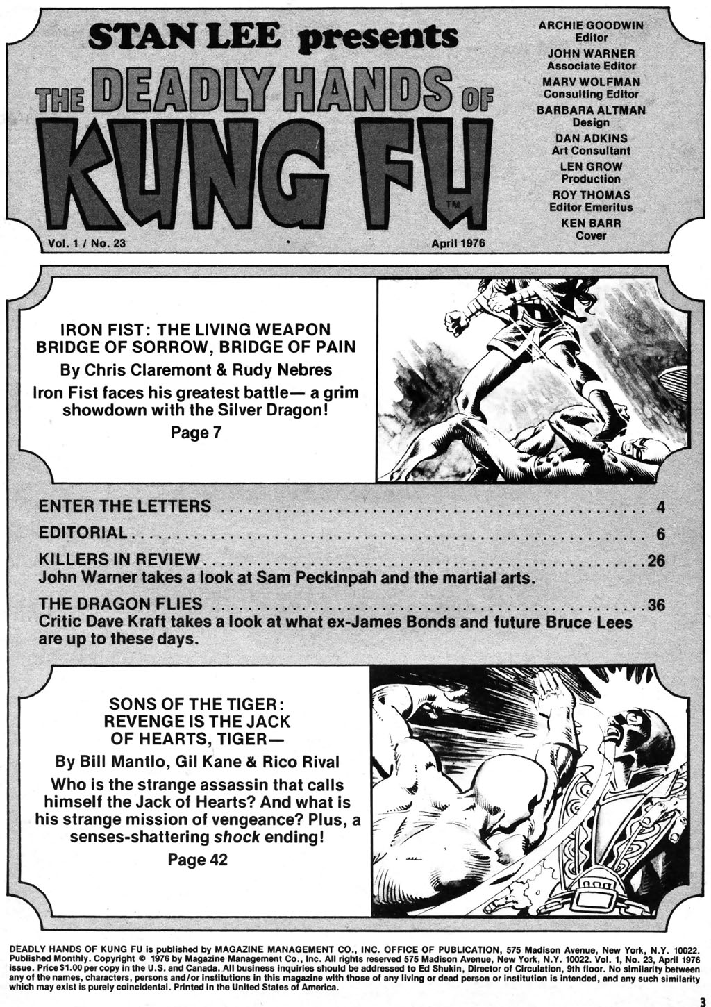 Read online The Deadly Hands of Kung Fu comic -  Issue #23 - 3