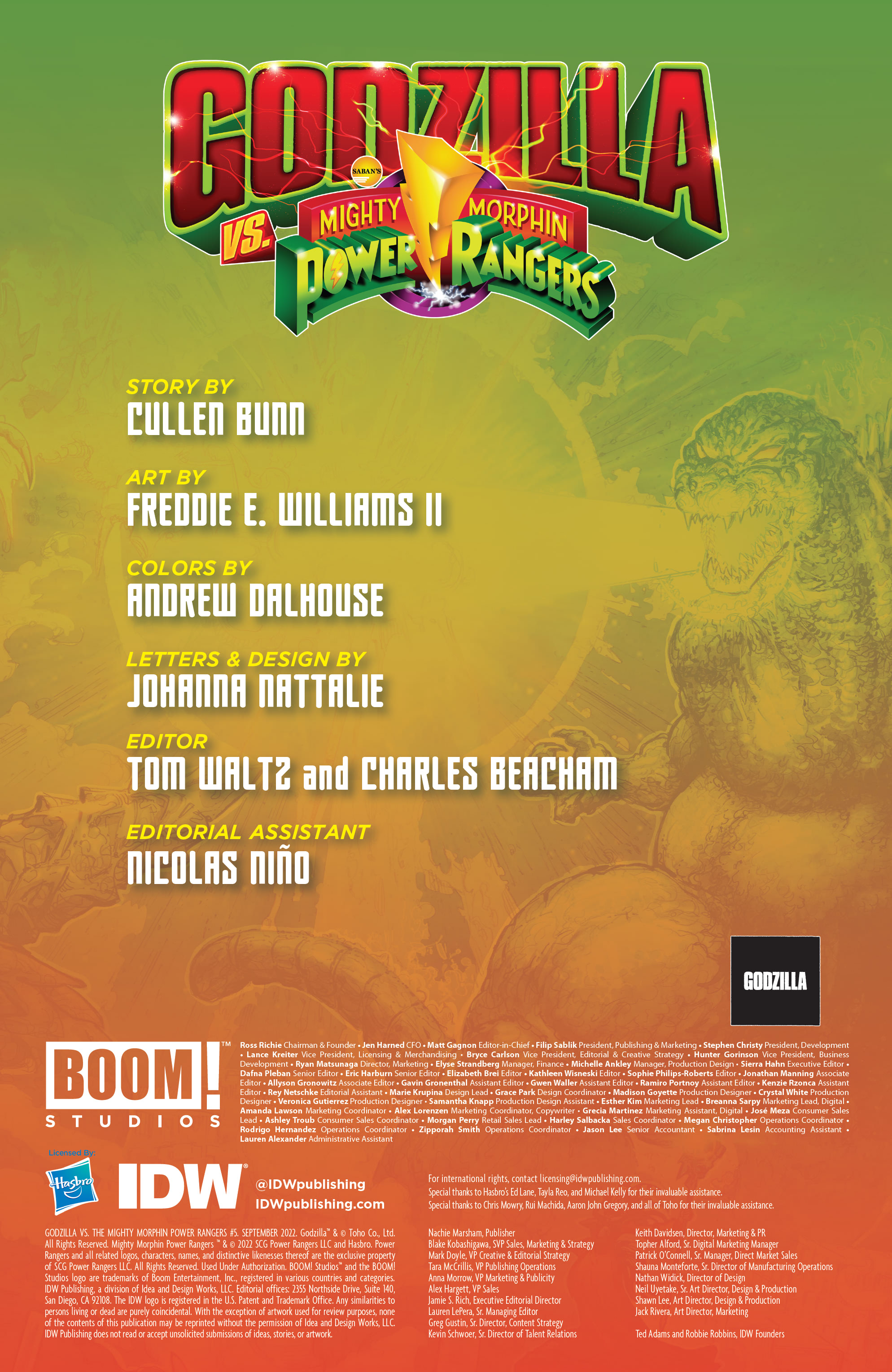Read online Godzilla vs. The Mighty Morphin Power Rangers comic -  Issue #5 - 2