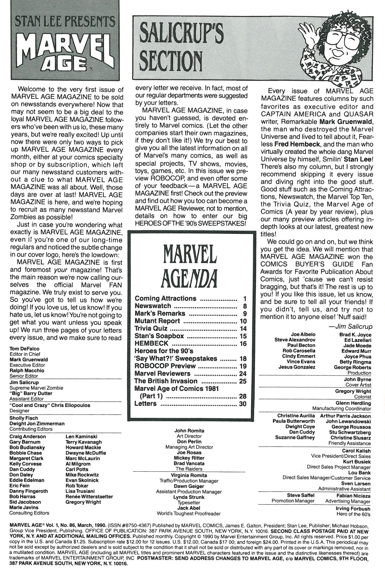 Read online Marvel Age comic -  Issue #86 - 2