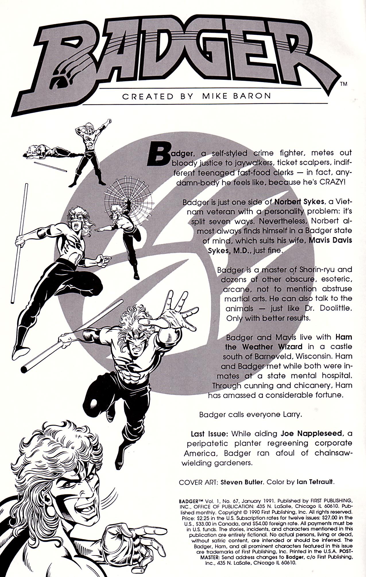 Read online The Badger comic -  Issue #67 - 2