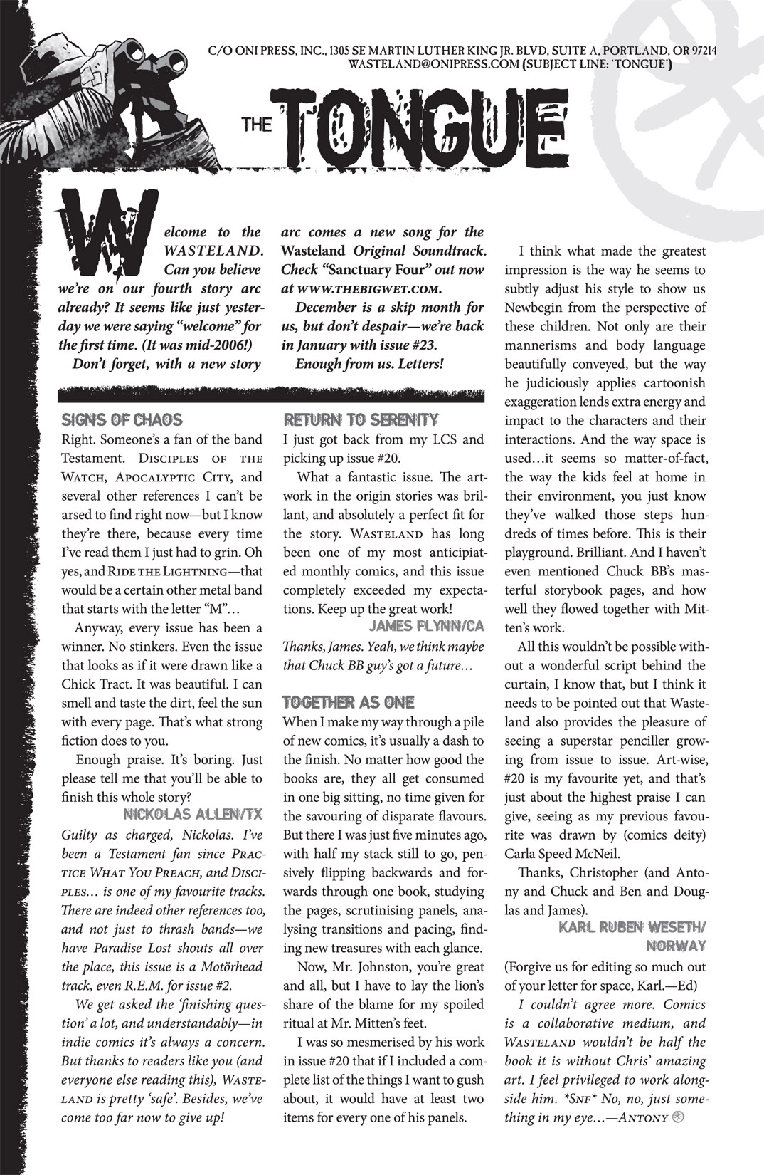 Read online Wasteland (2006) comic -  Issue #22 - 26