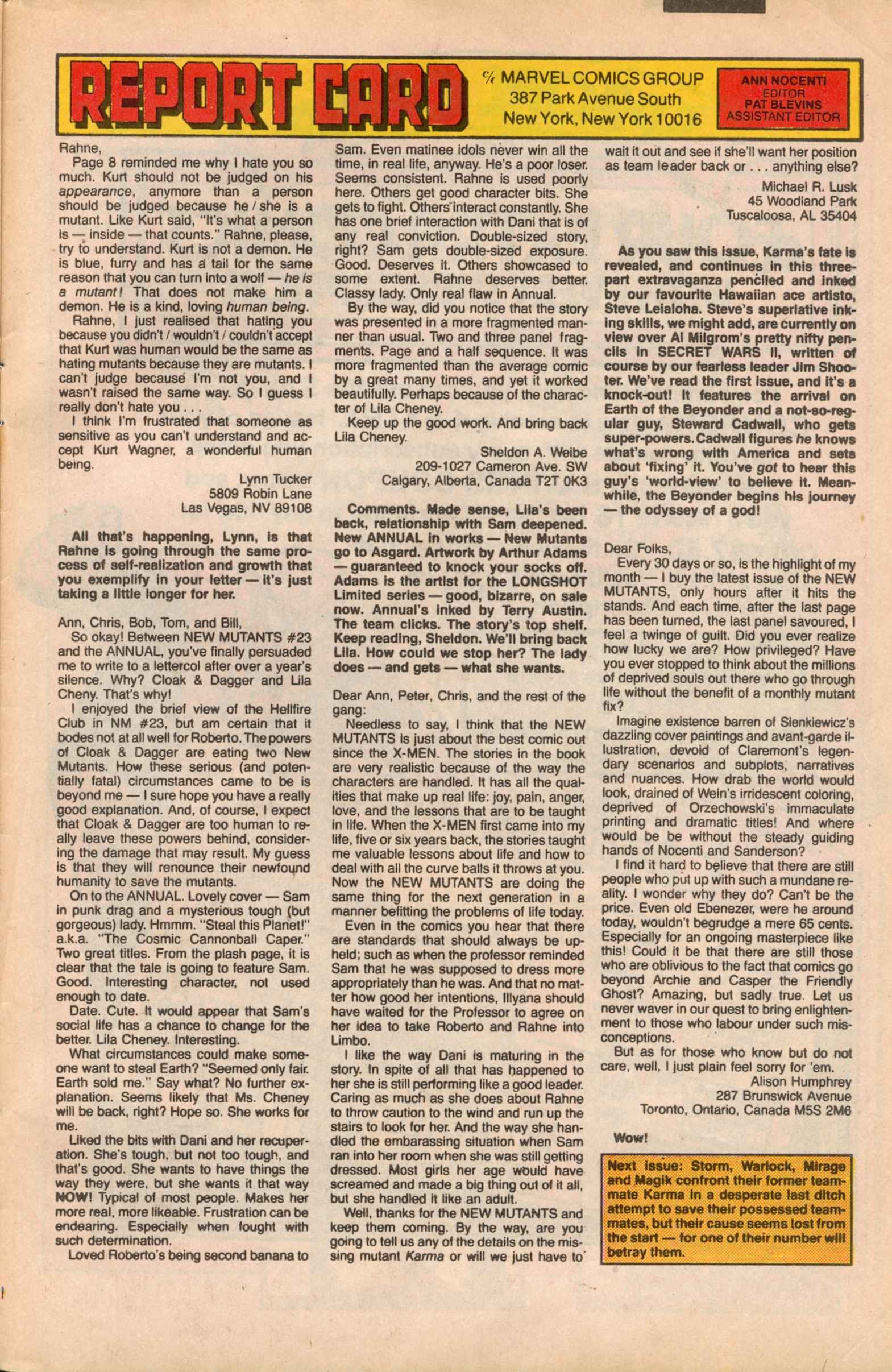 Read online The New Mutants comic -  Issue #32 - 24