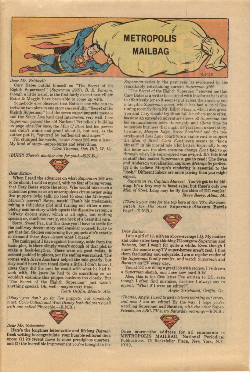 Read online Superman (1939) comic -  Issue #273 - 23